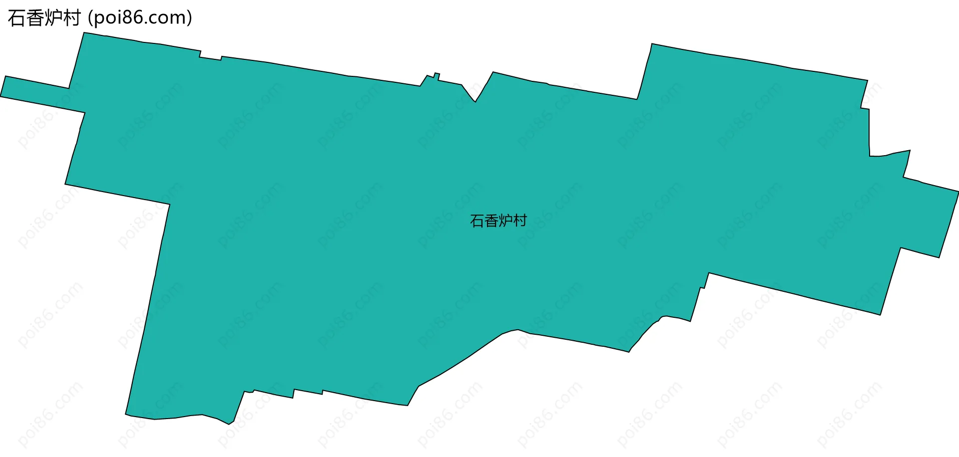 石香炉村边界地图