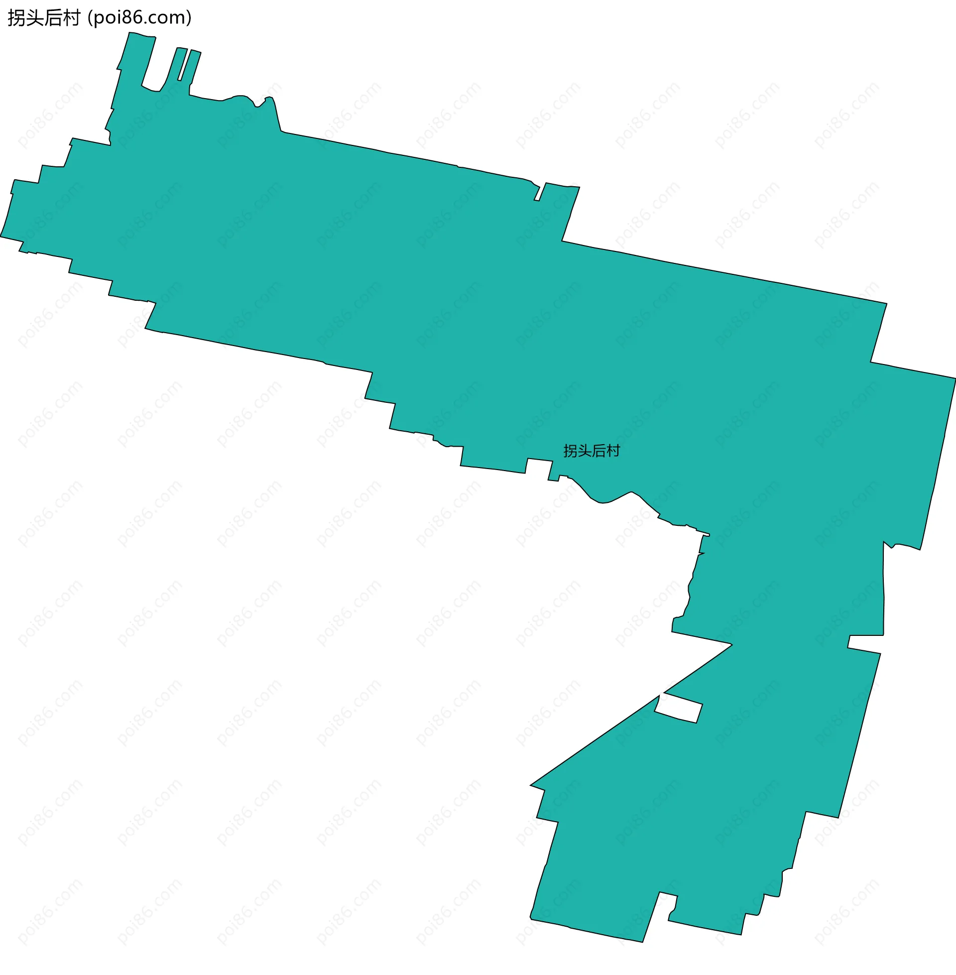 拐头后村边界地图