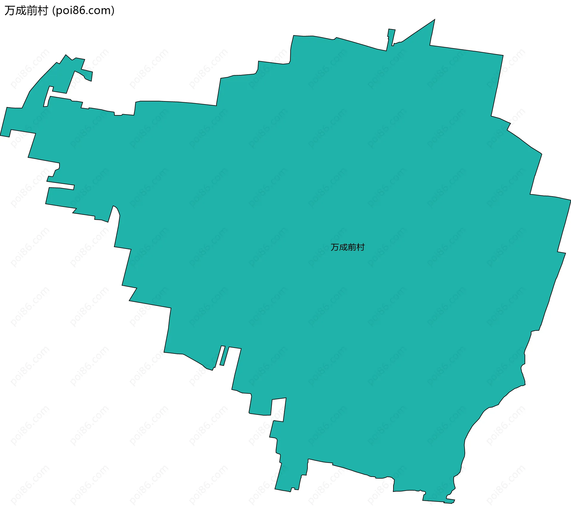 万成前村边界地图