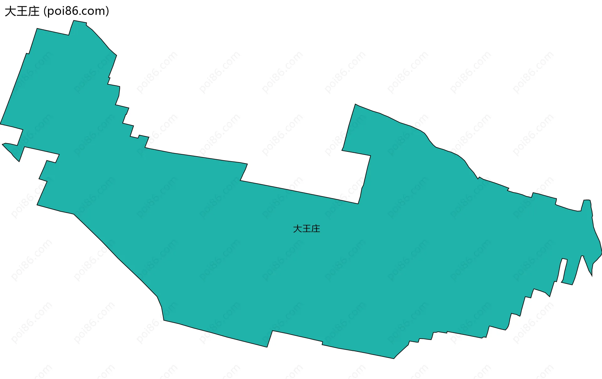 大王庄边界地图