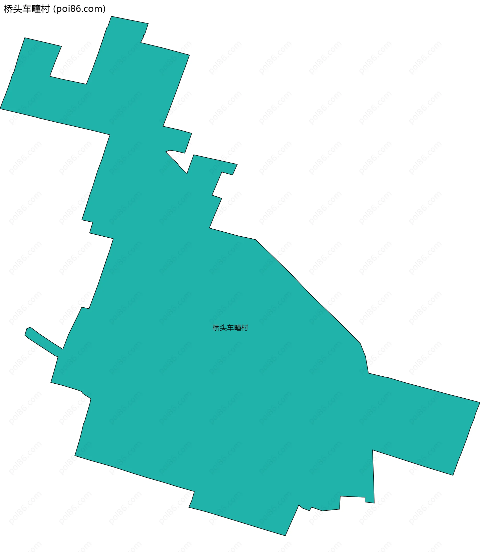 桥头车疃村边界地图