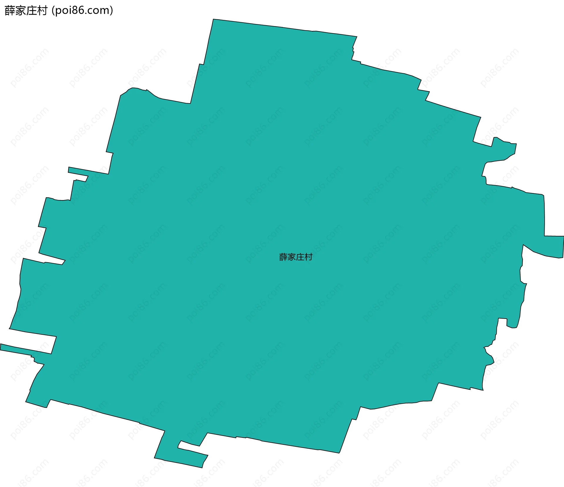 薛家庄村边界地图