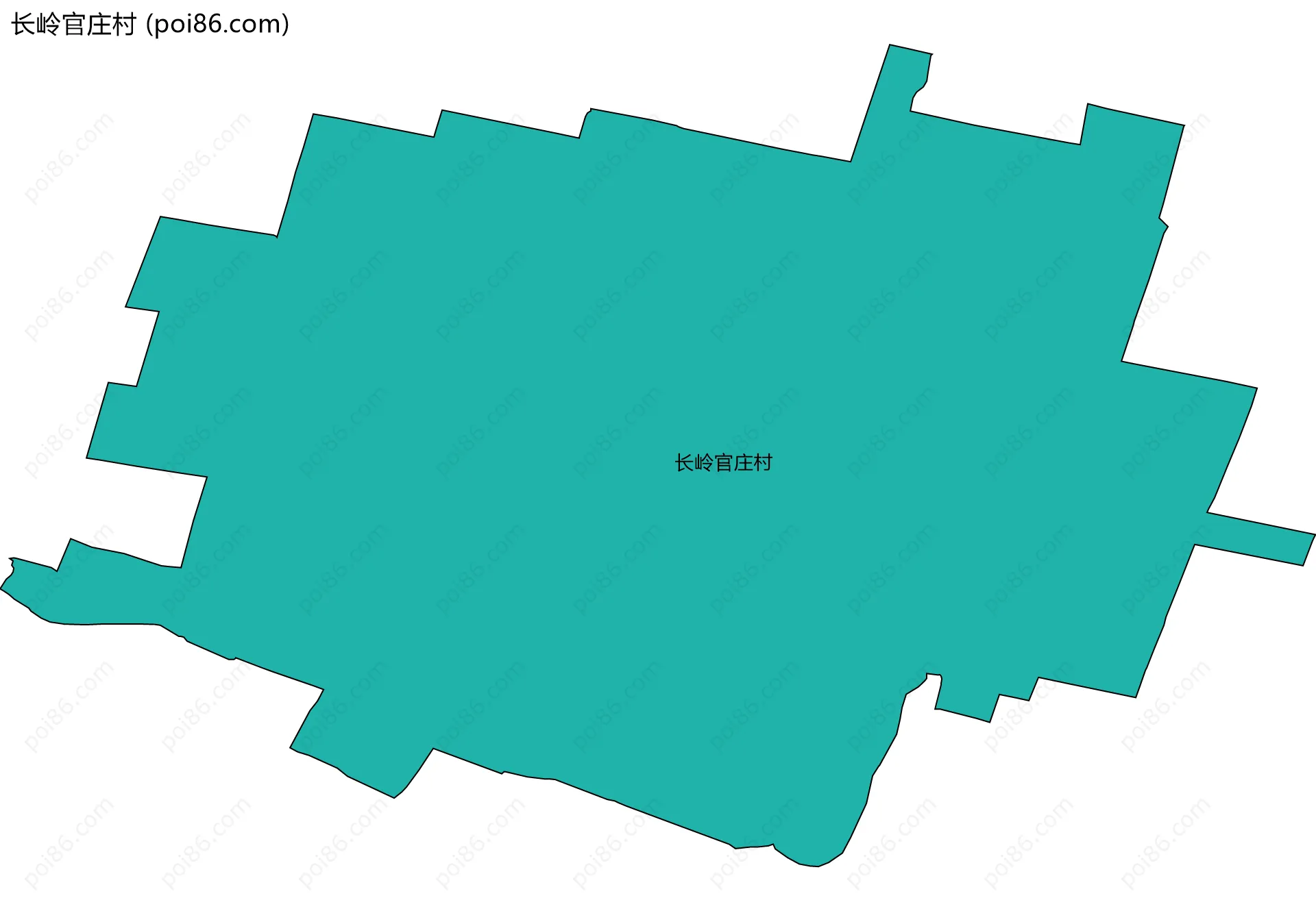 长岭官庄村边界地图