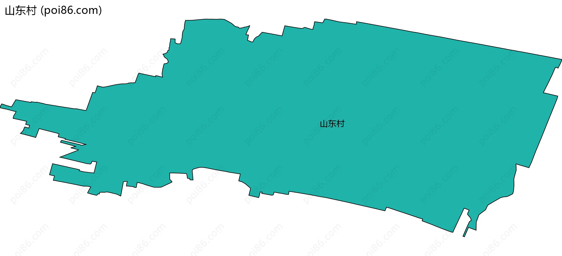 山东村边界地图