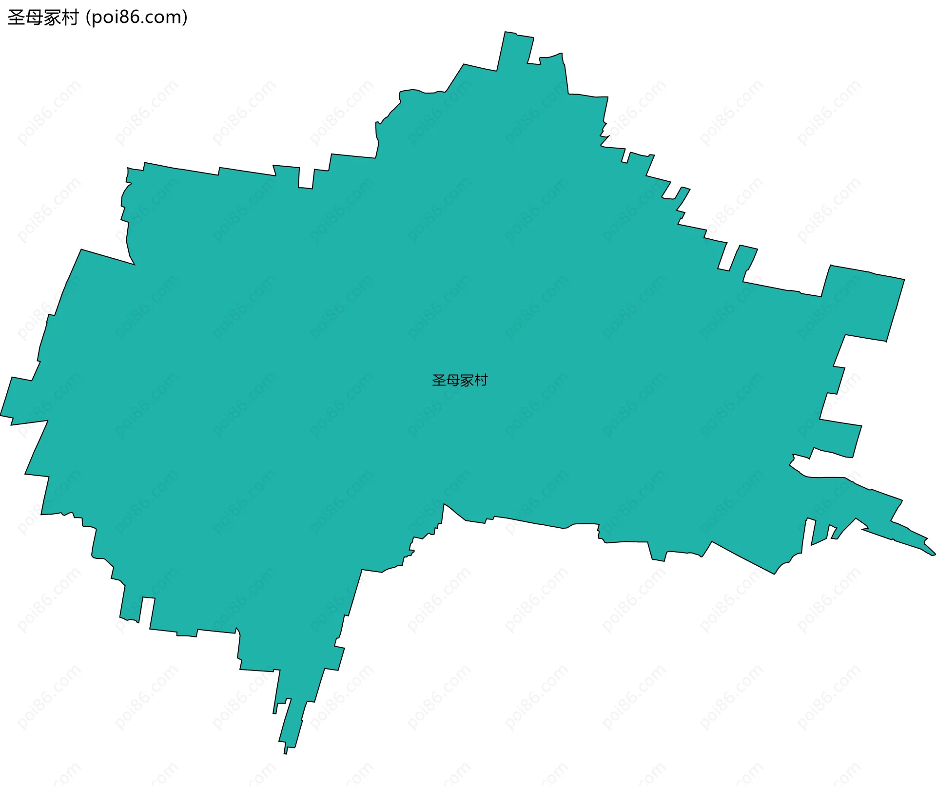 圣母冢村边界地图