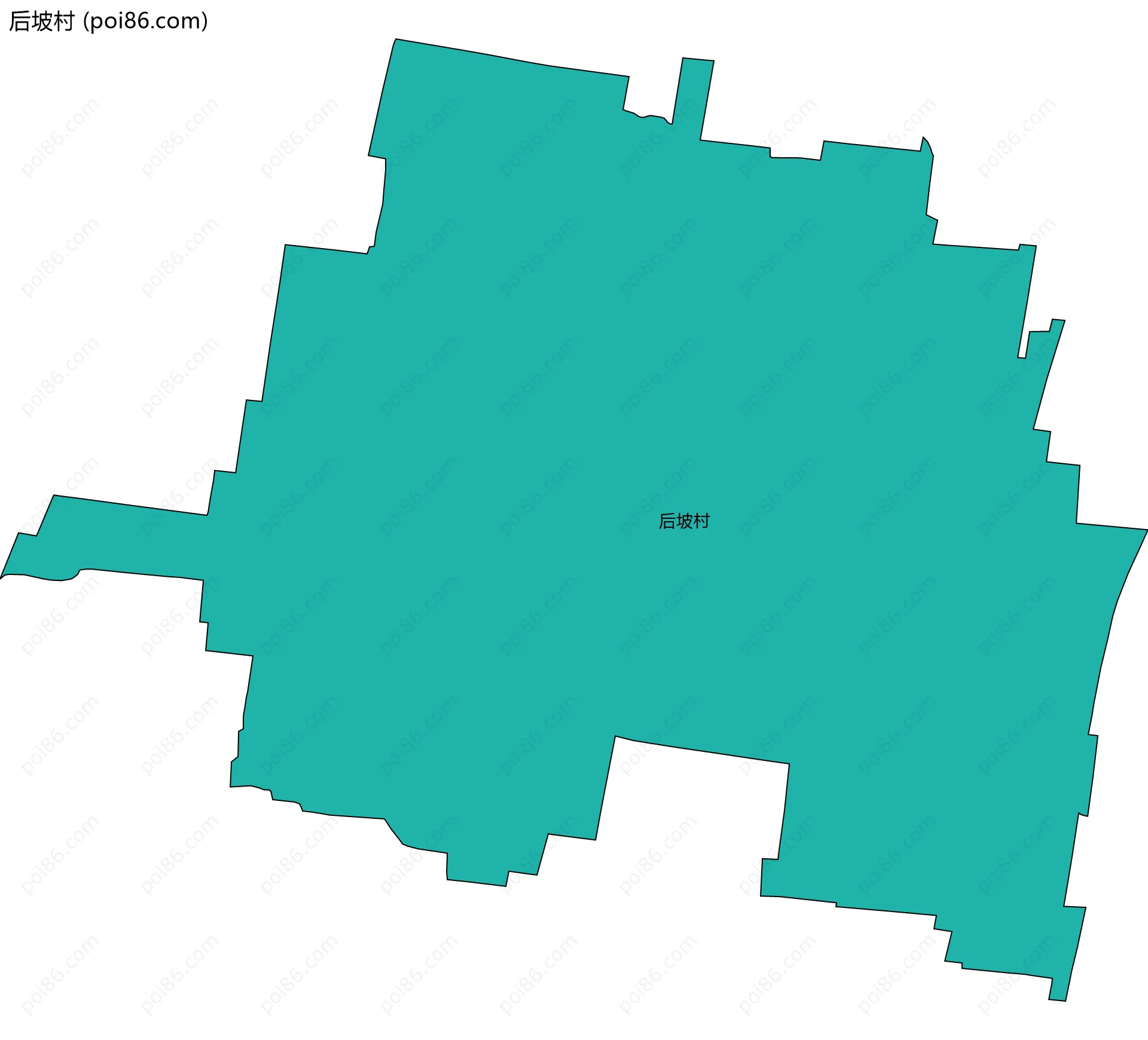 后坡村边界地图