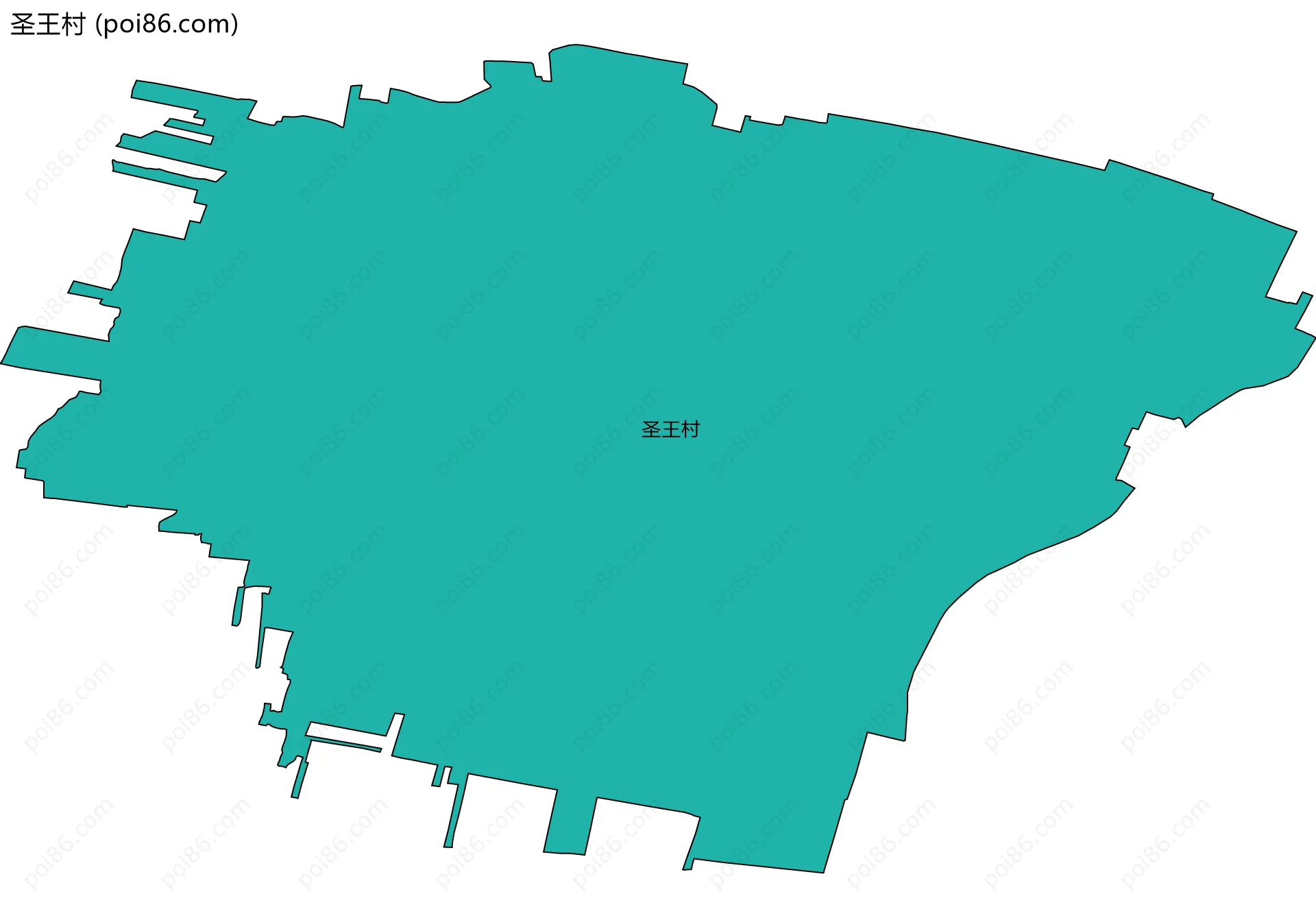 圣王村边界地图