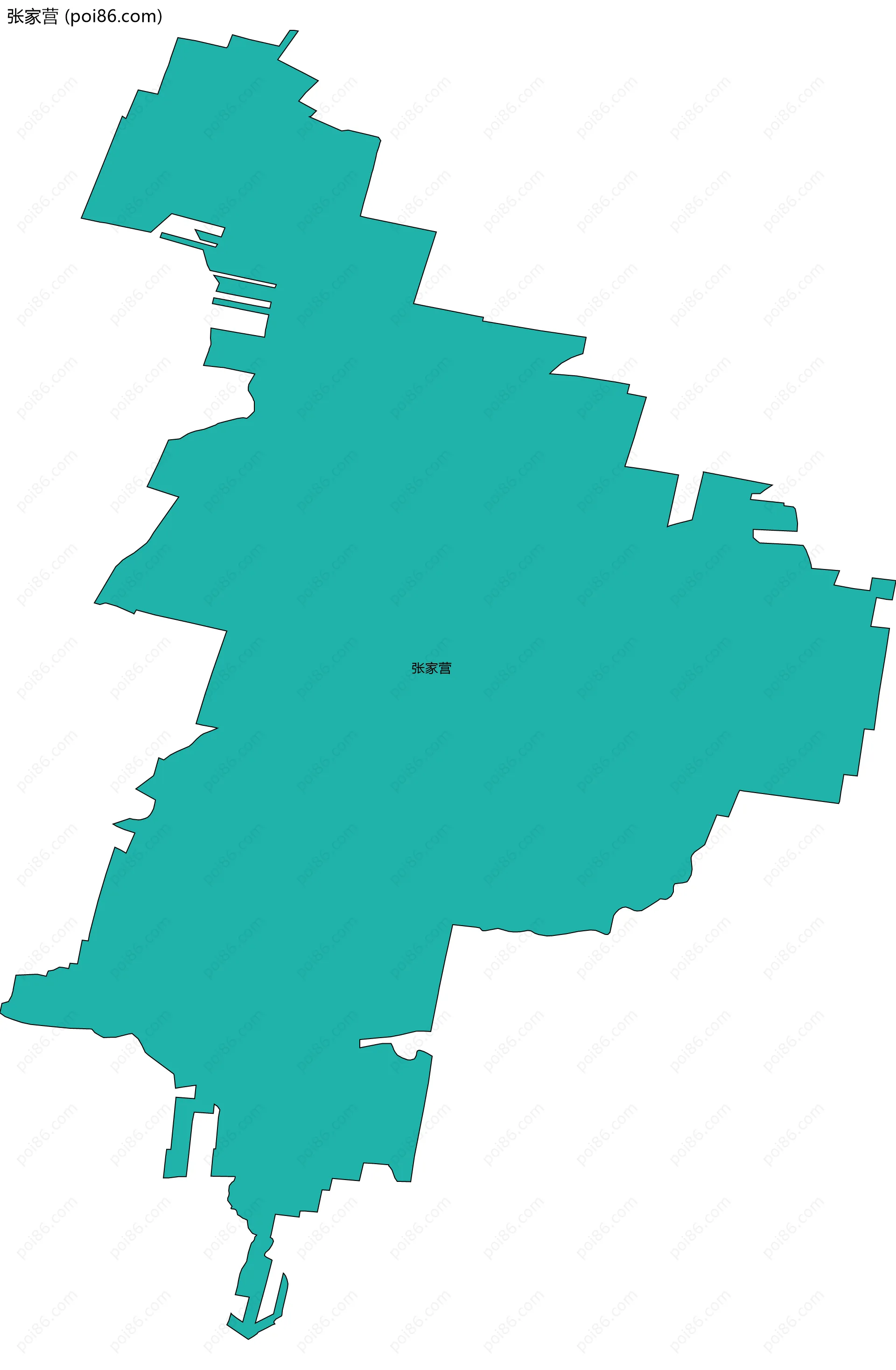 张家营边界地图