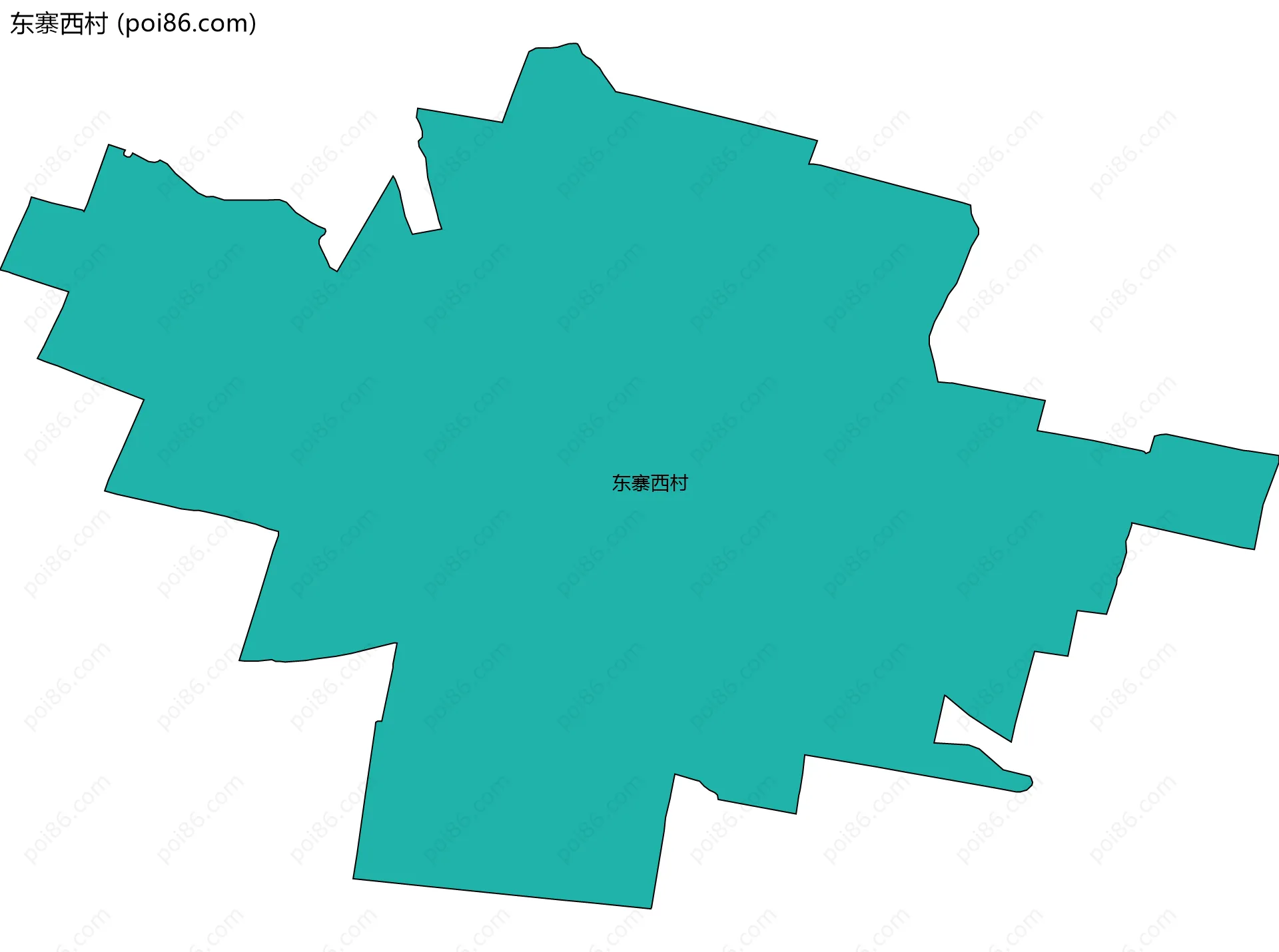 东寨西村边界地图