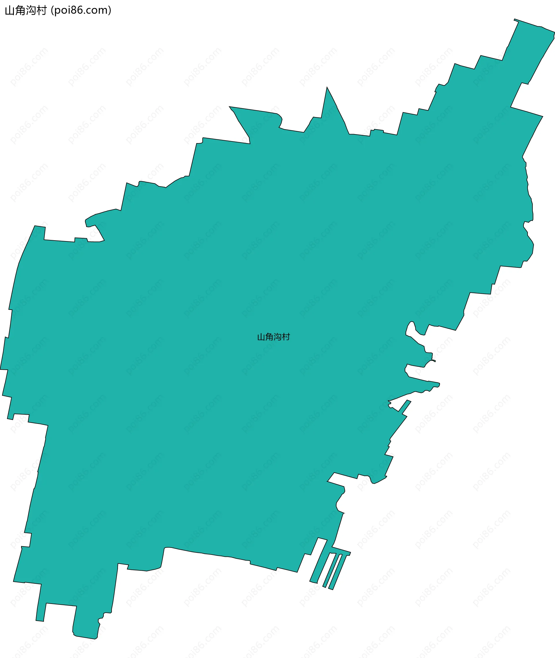 山角沟村边界地图