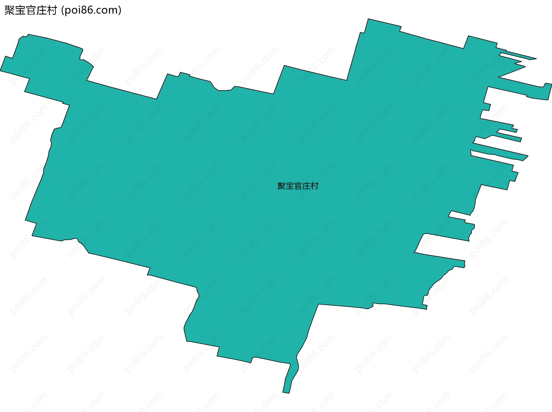 聚宝官庄村边界地图