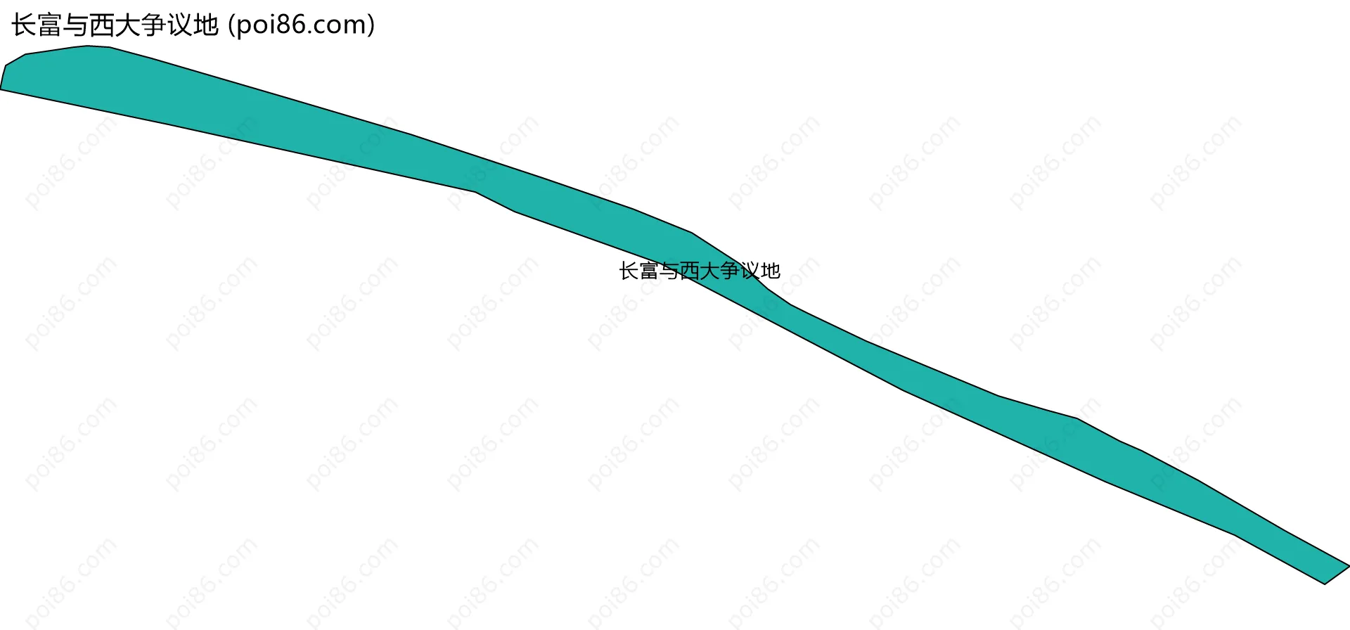 长富与西大争议地边界地图(五级行政区划)
