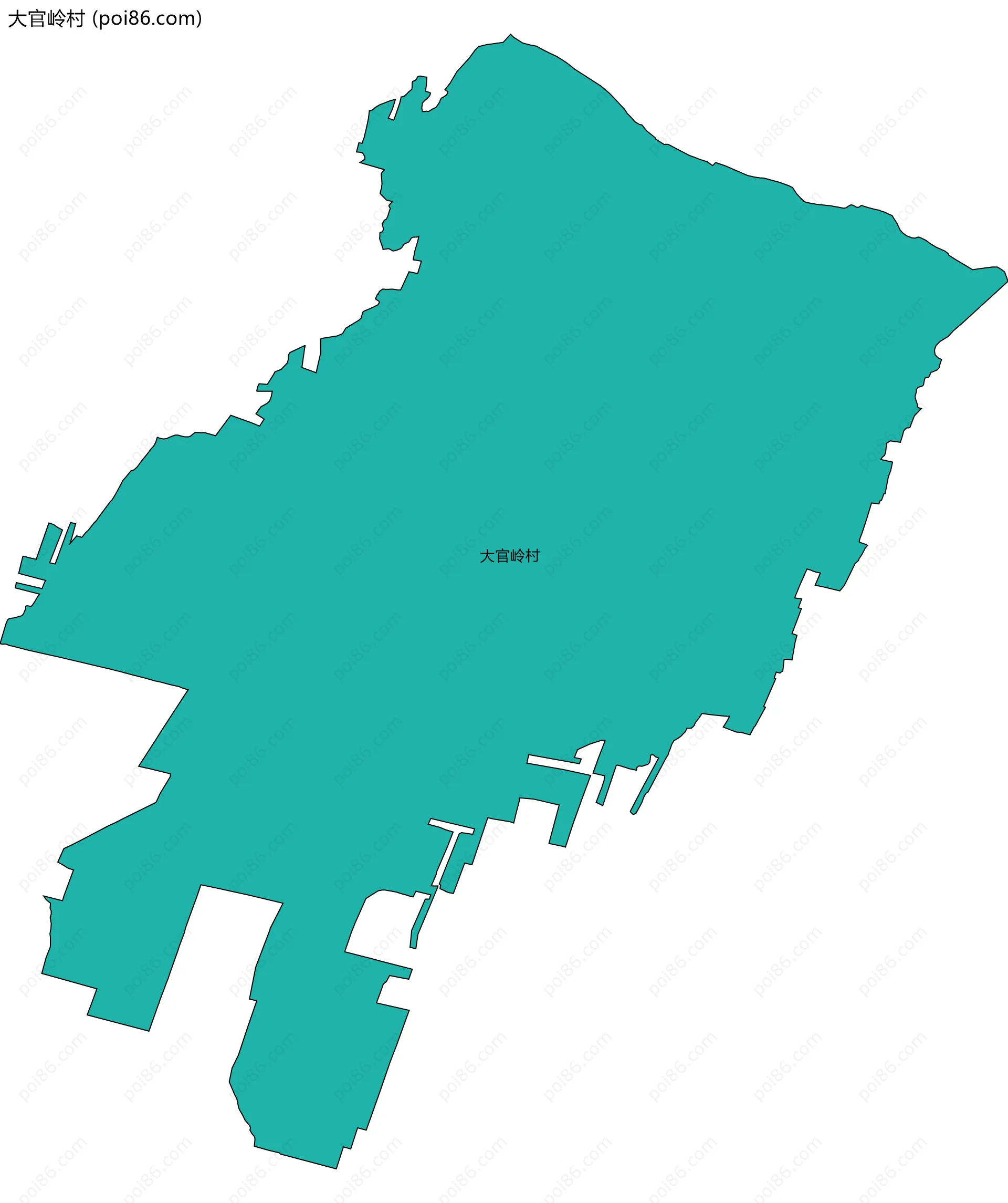 大官岭村边界地图