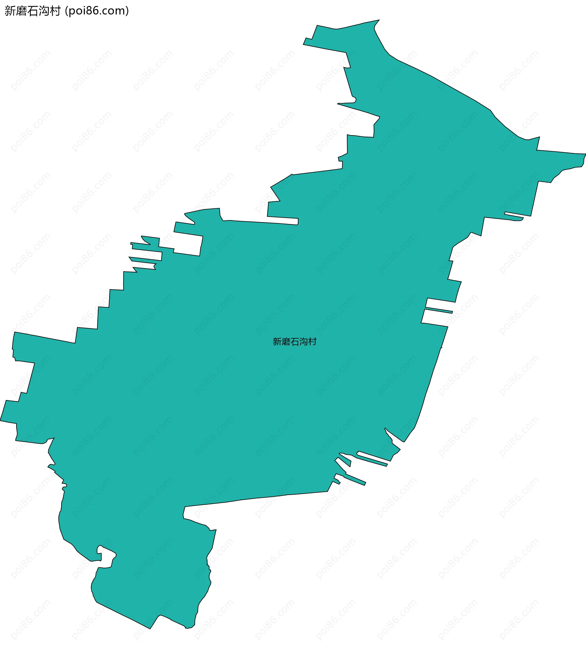 新磨石沟村边界地图