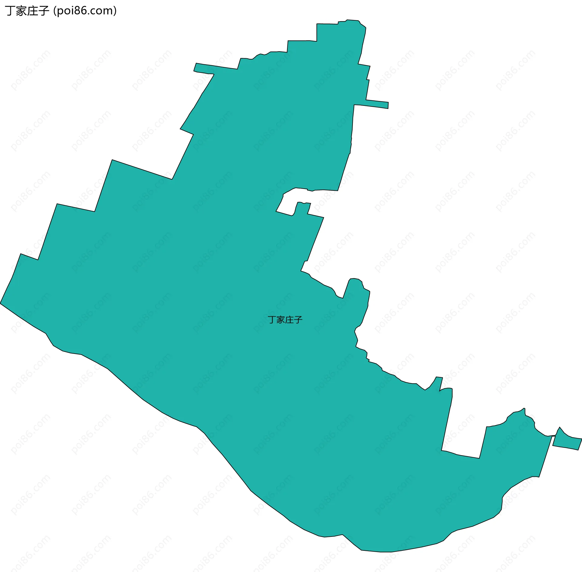 丁家庄子边界地图