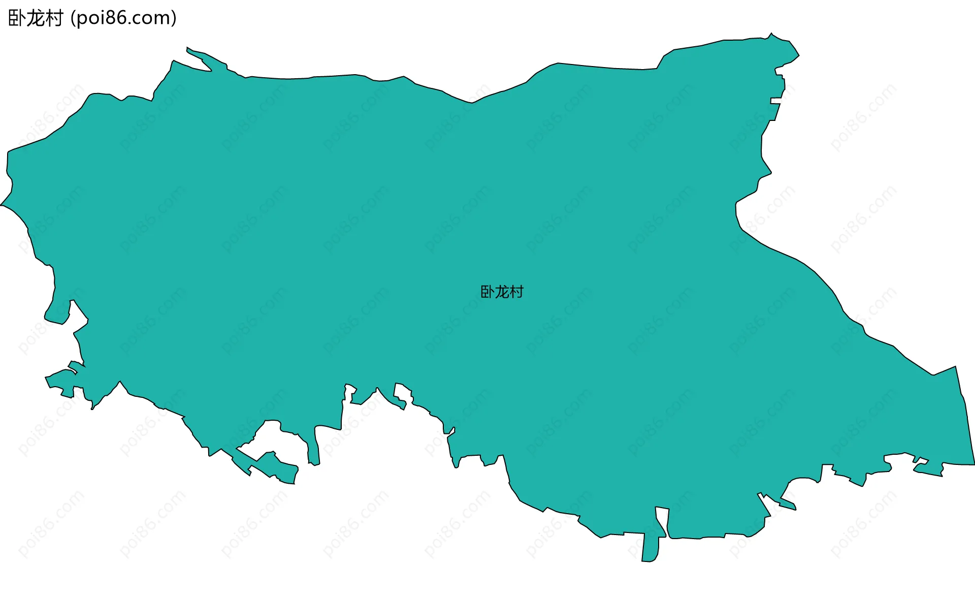 卧龙村边界地图