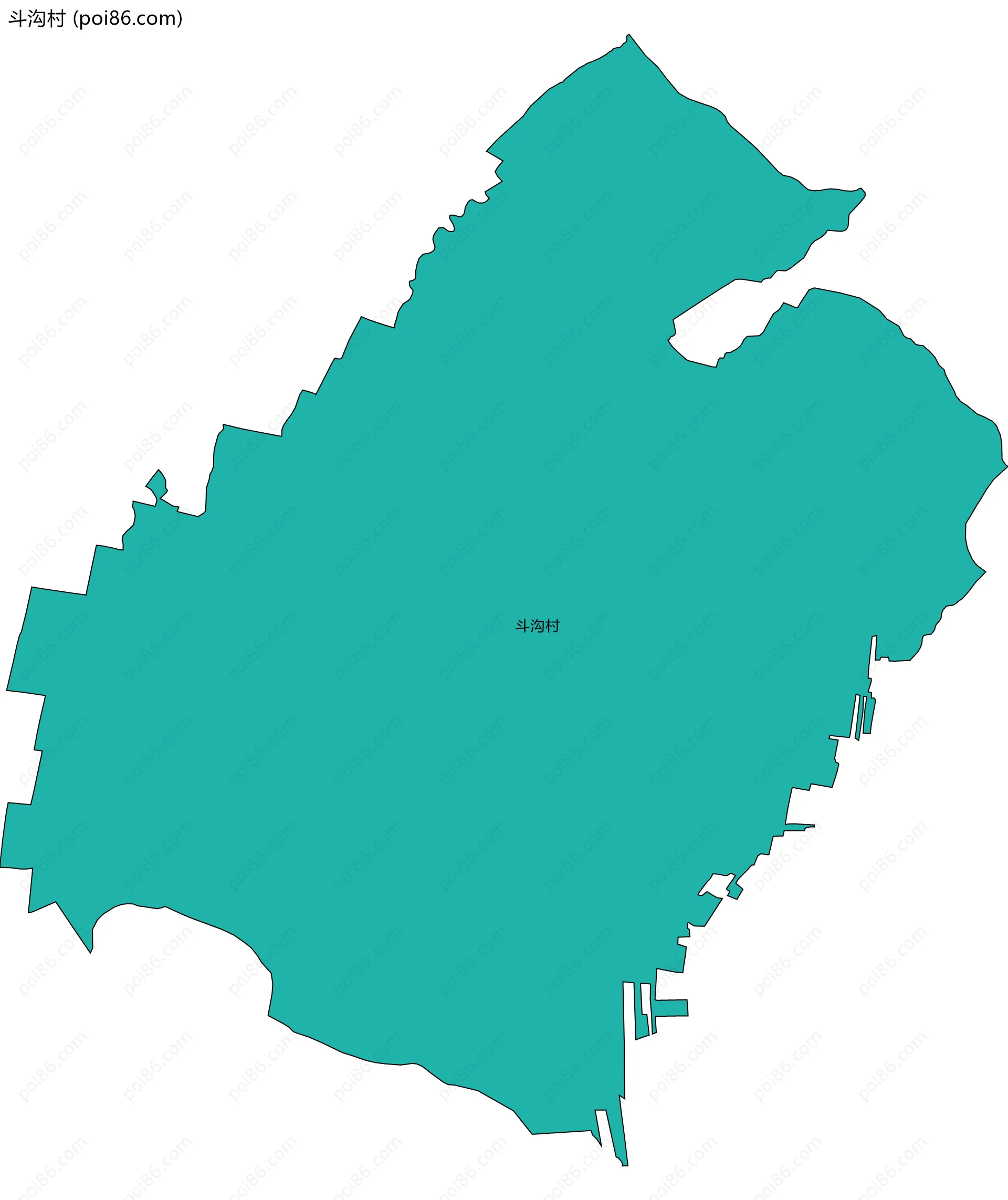 斗沟村边界地图