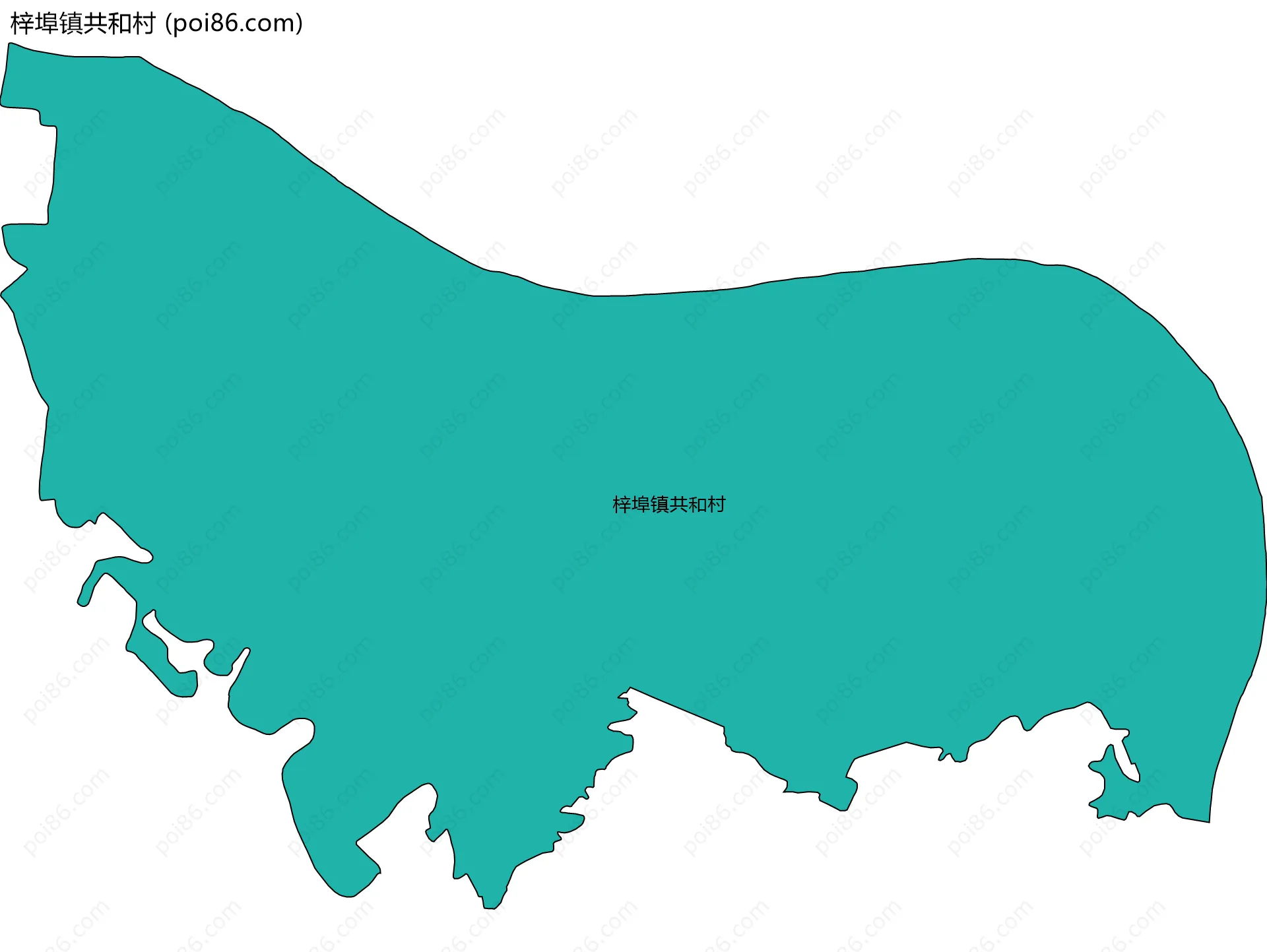 梓埠镇共和村边界地图