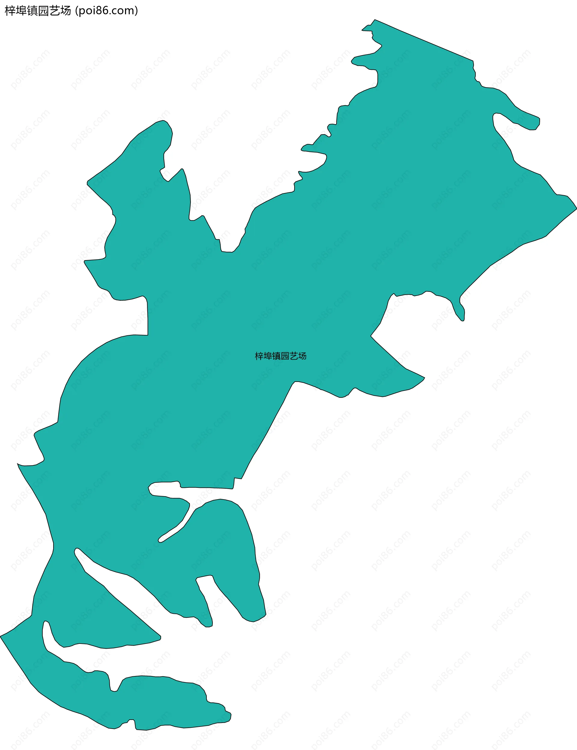 梓埠镇园艺场边界地图