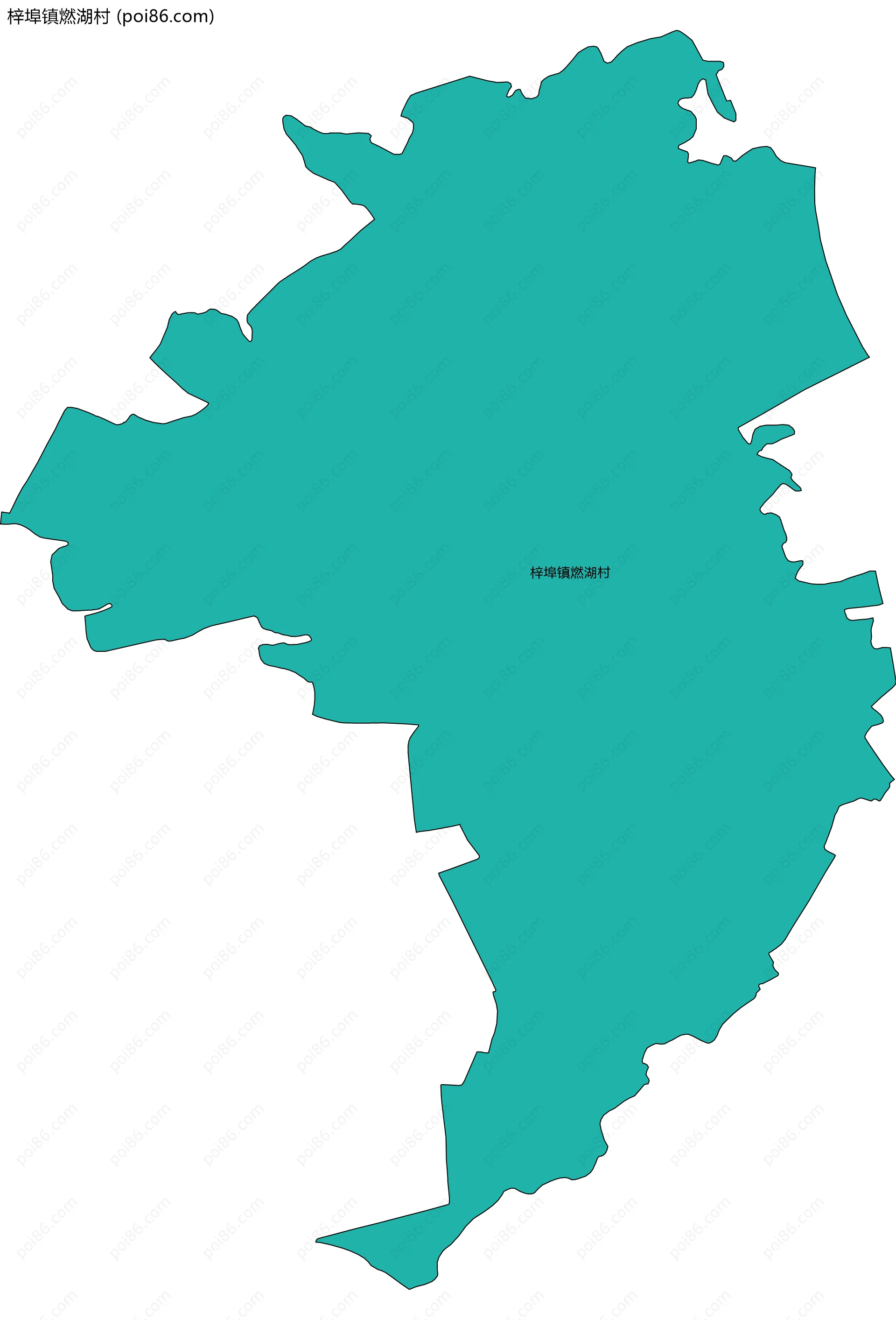 梓埠镇燃湖村边界地图