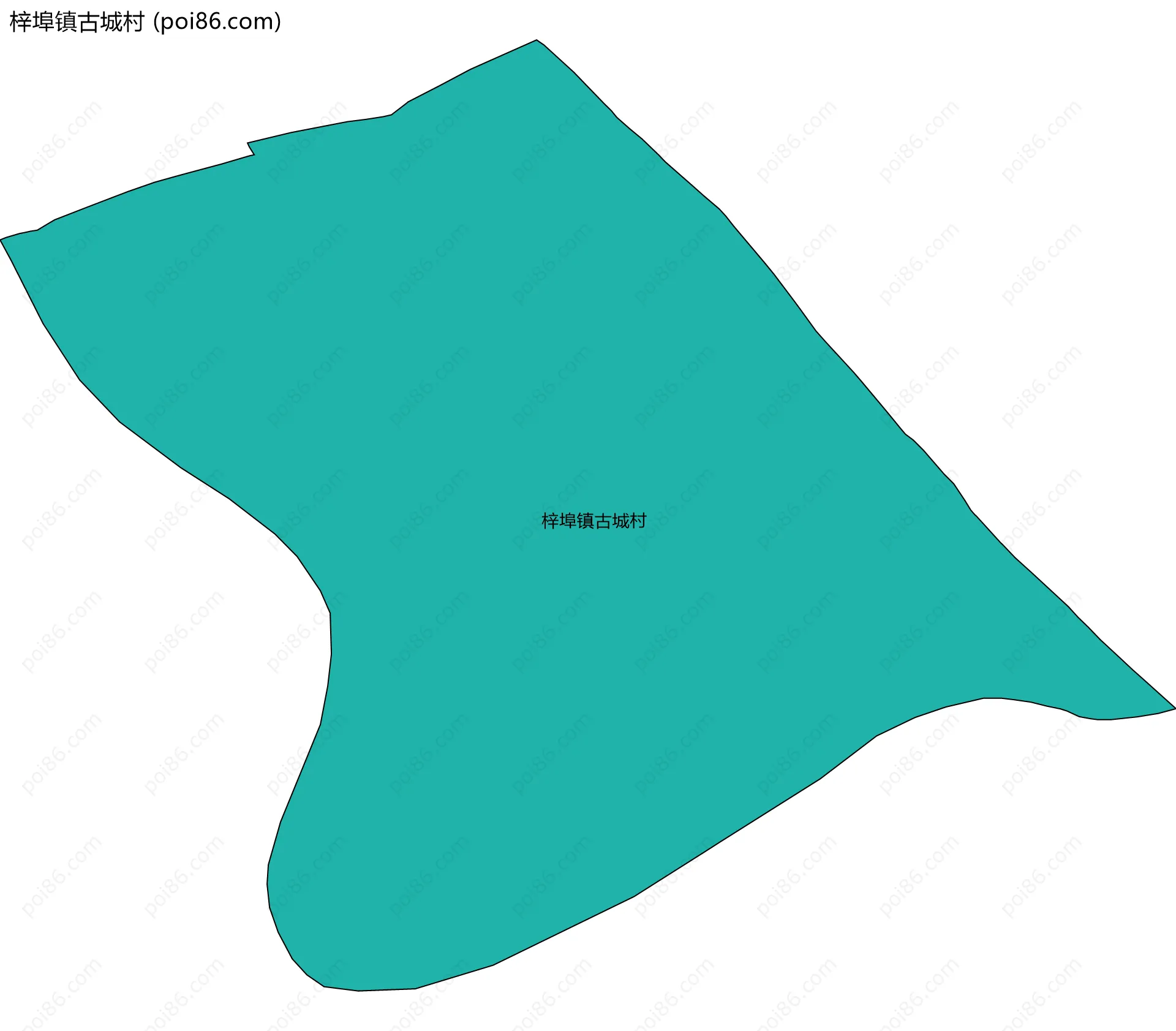 梓埠镇古城村边界地图