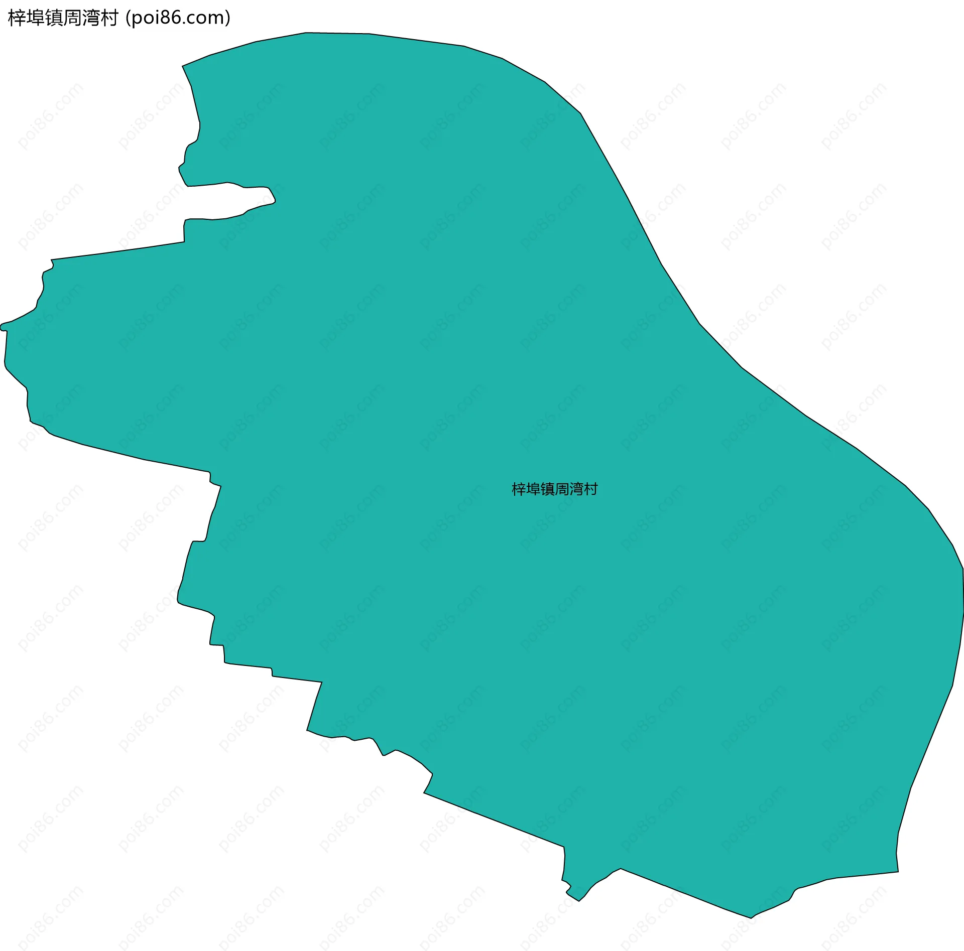梓埠镇周湾村边界地图