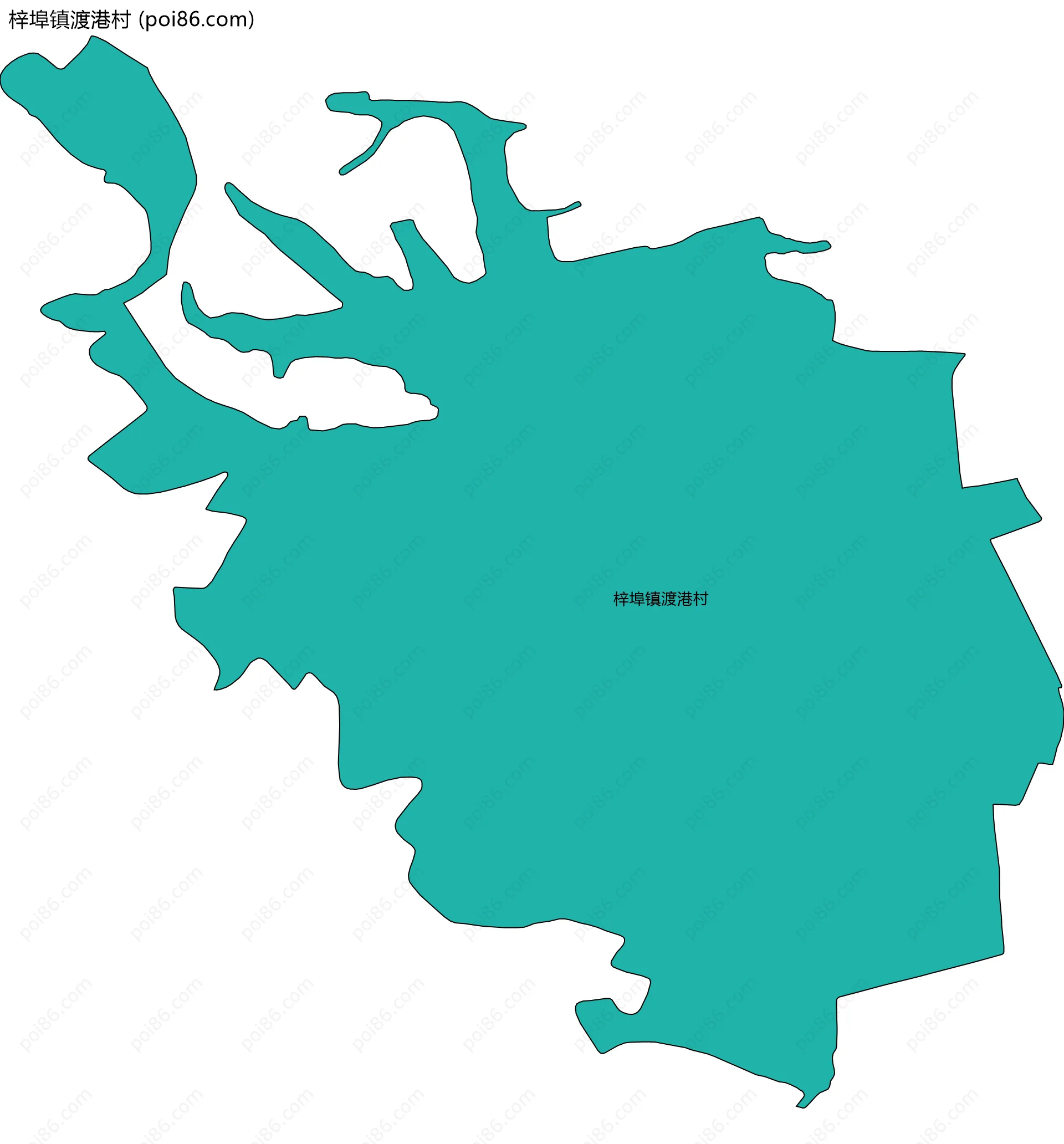 梓埠镇渡港村边界地图