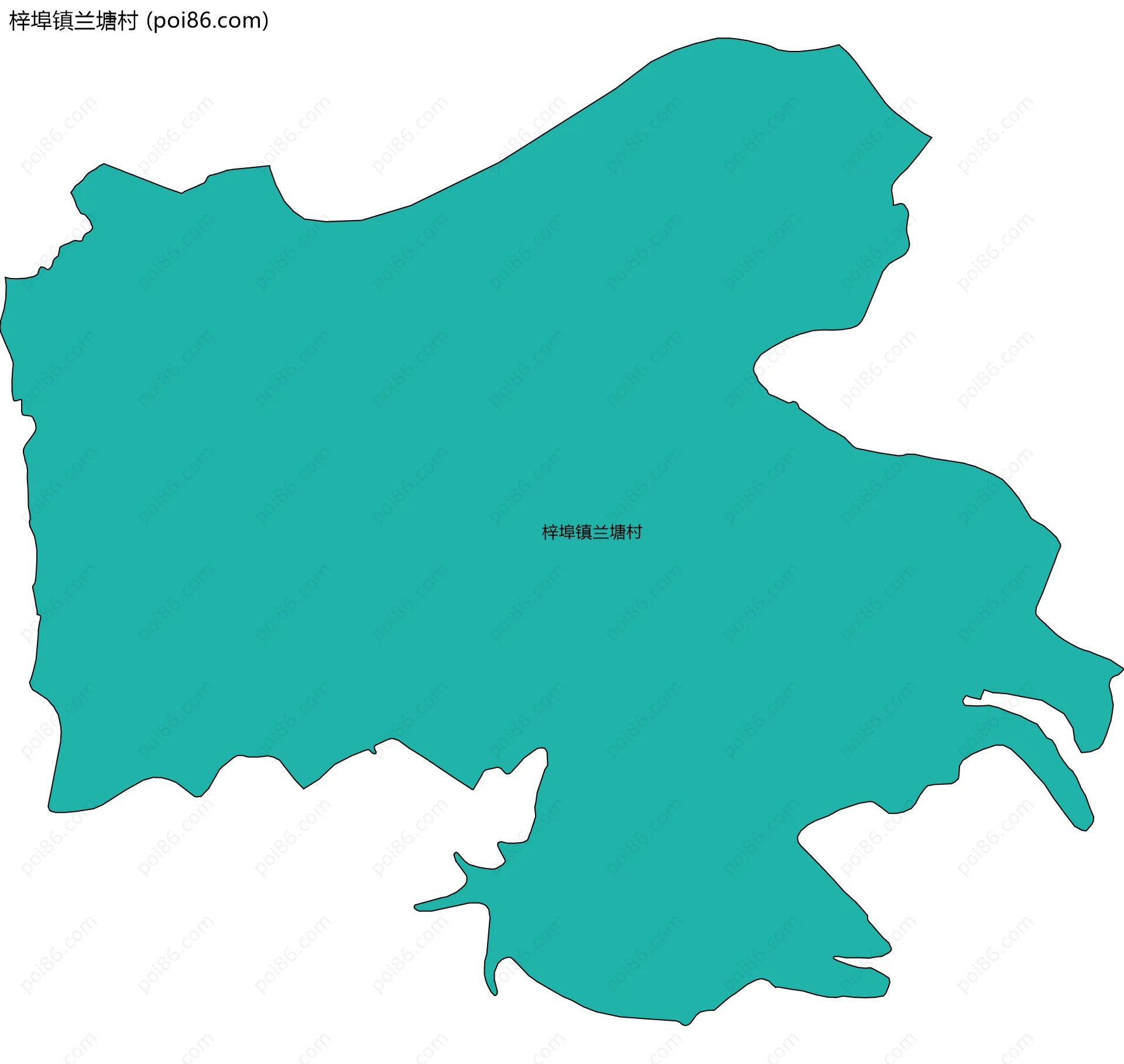 梓埠镇兰塘村边界地图