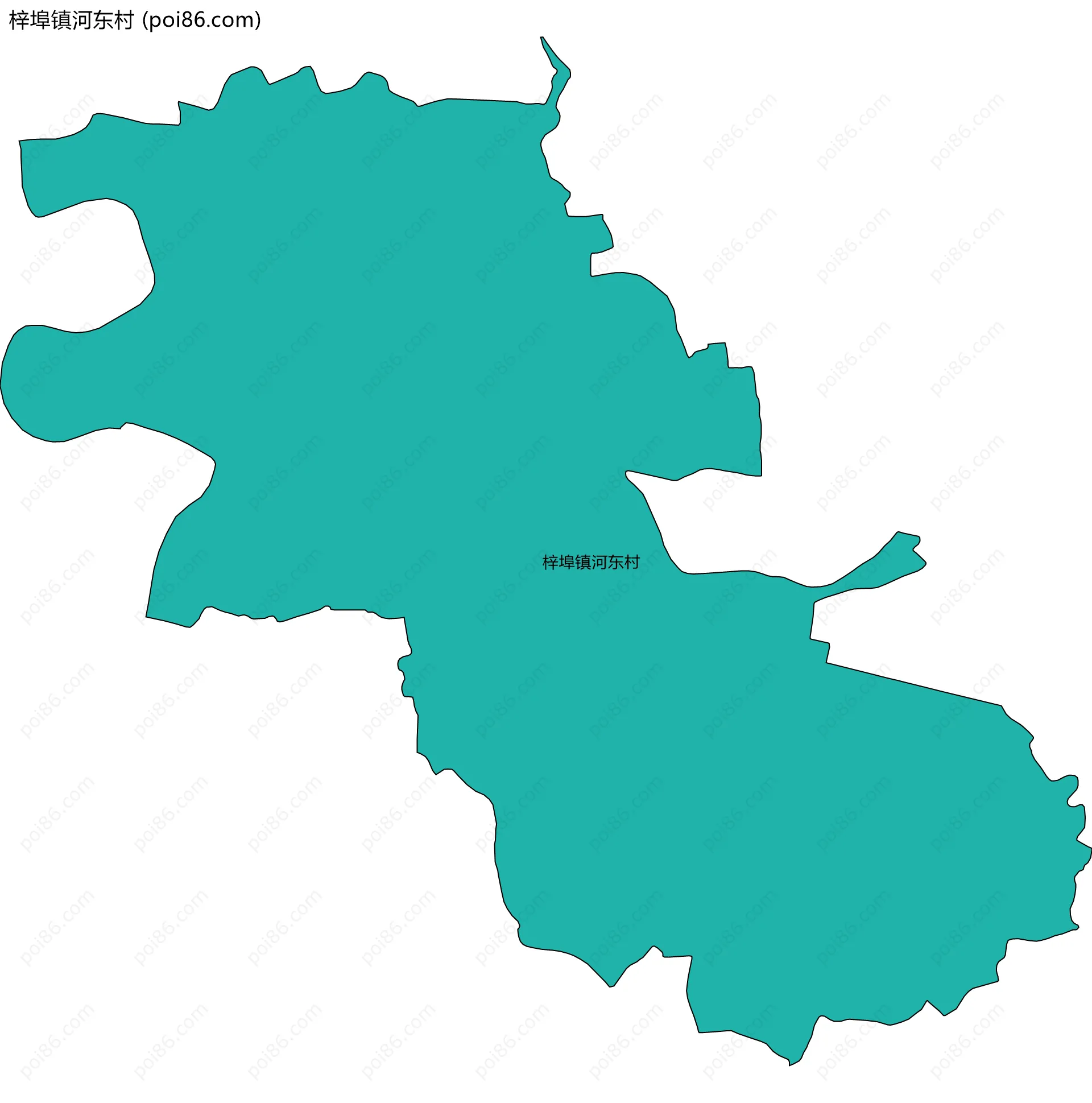 梓埠镇河东村边界地图