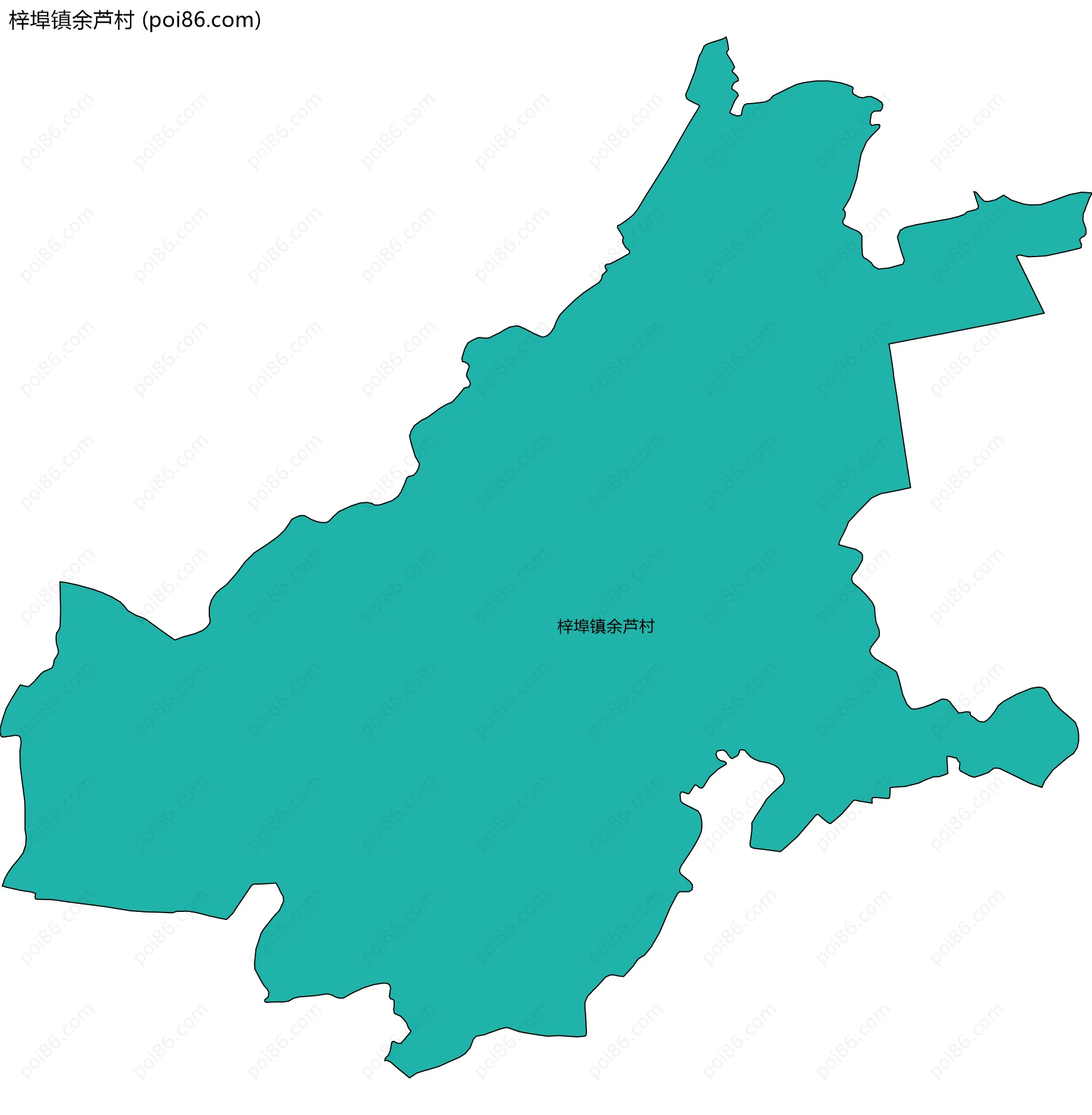 梓埠镇余芦村边界地图