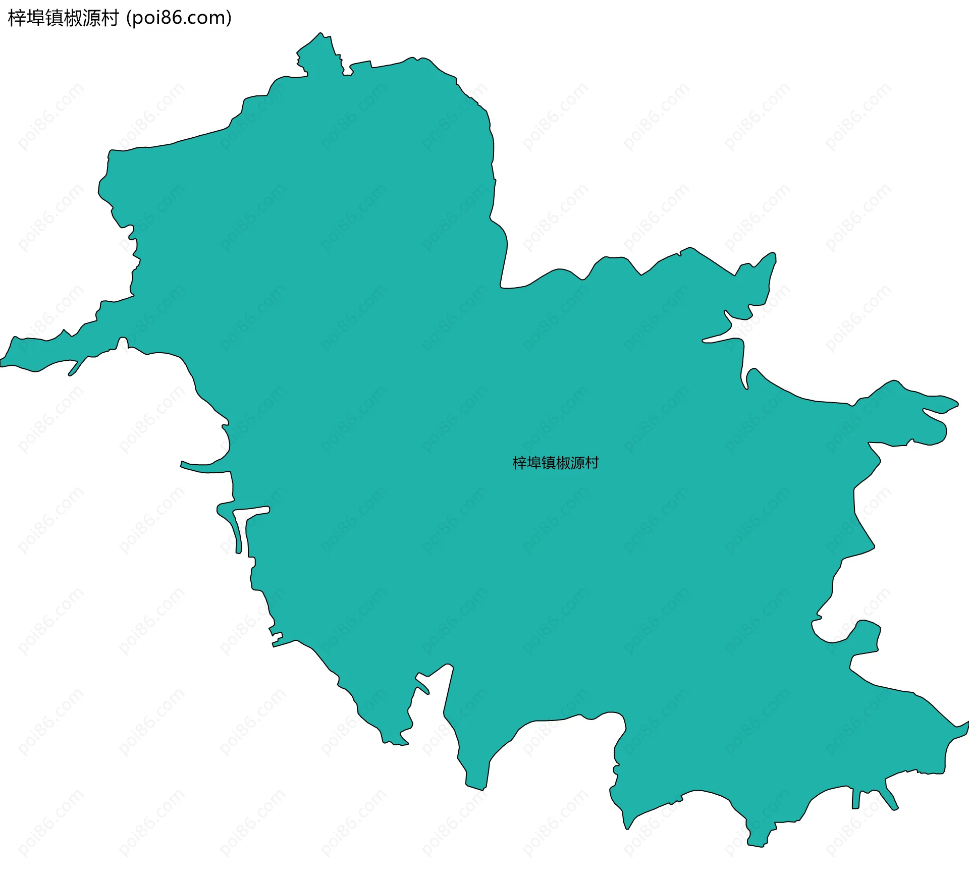 梓埠镇椒源村边界地图