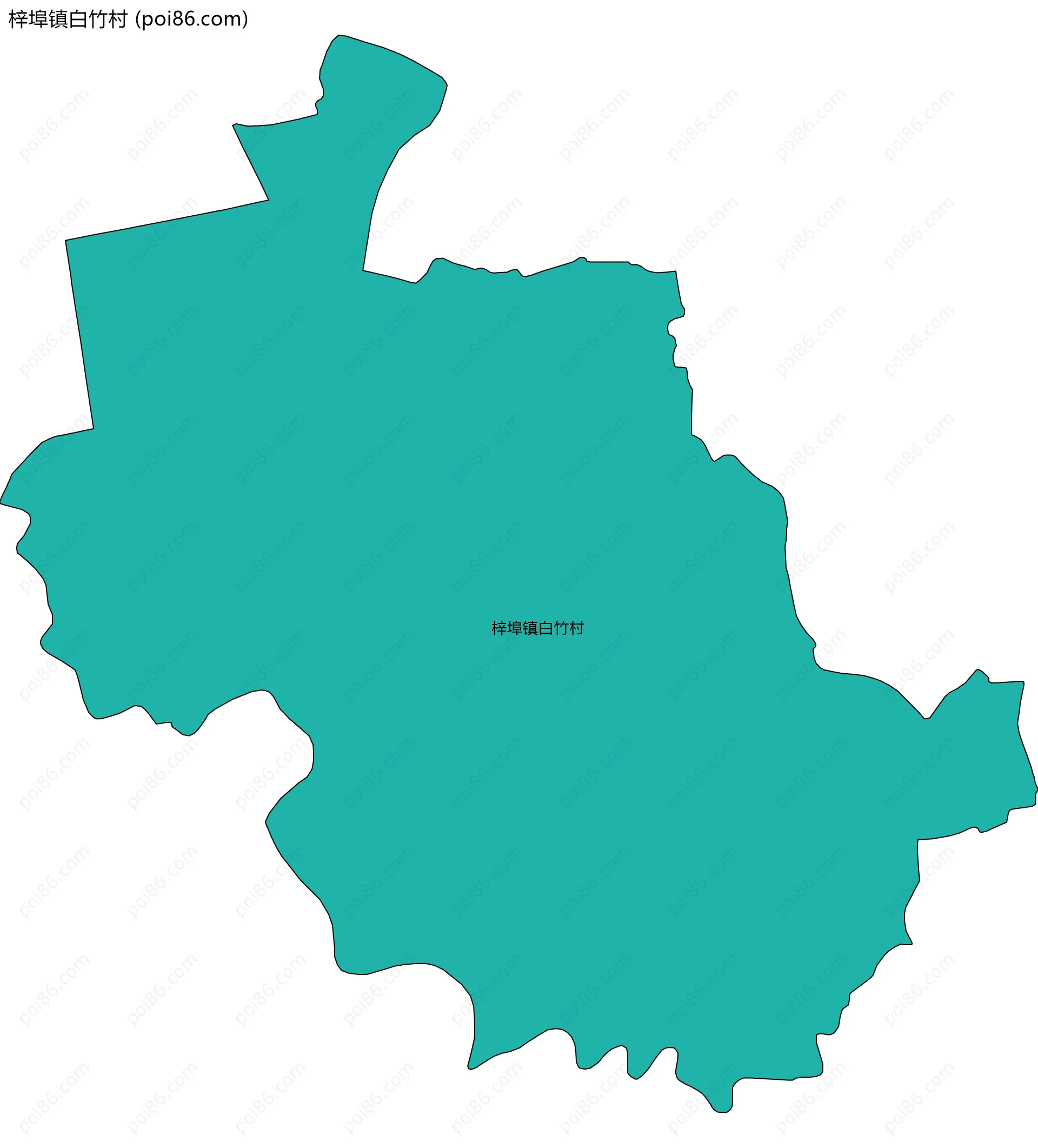 梓埠镇白竹村边界地图