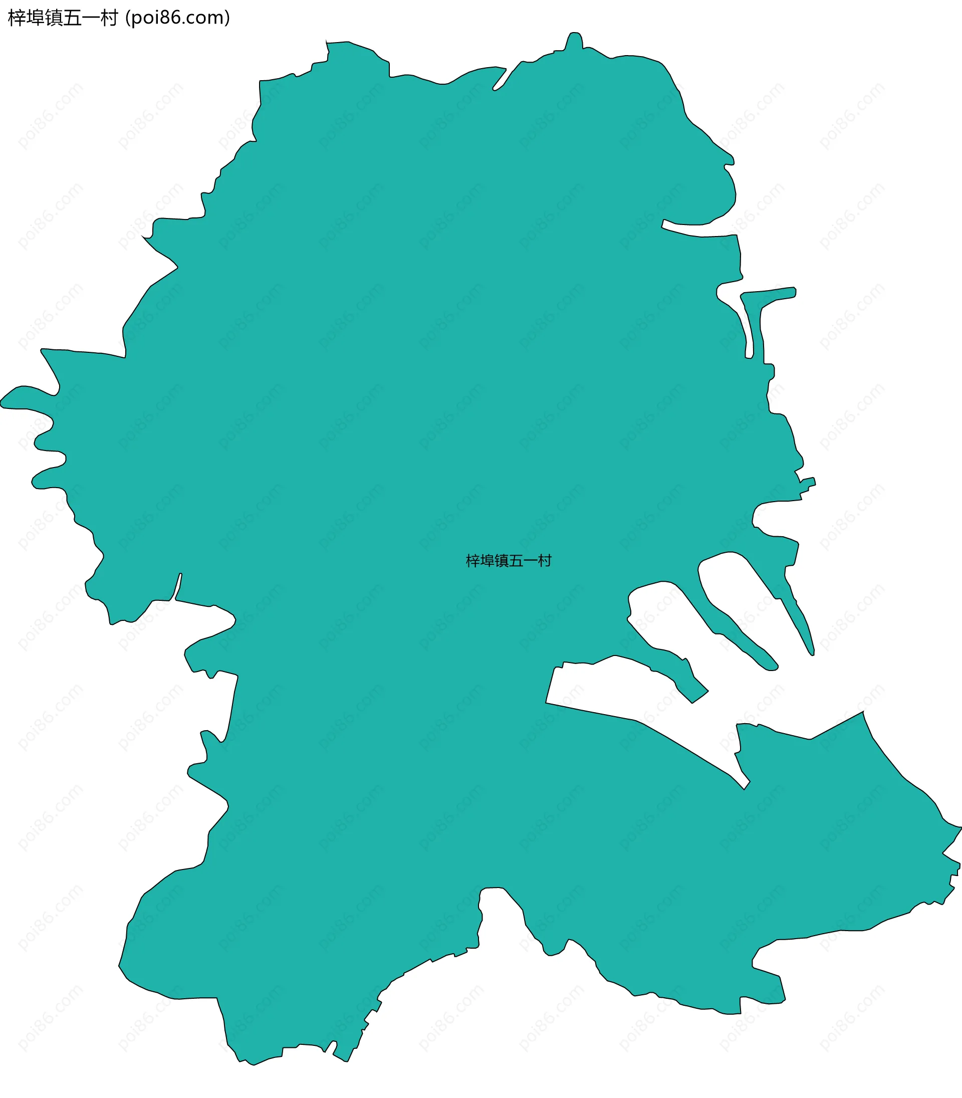 梓埠镇五一村边界地图