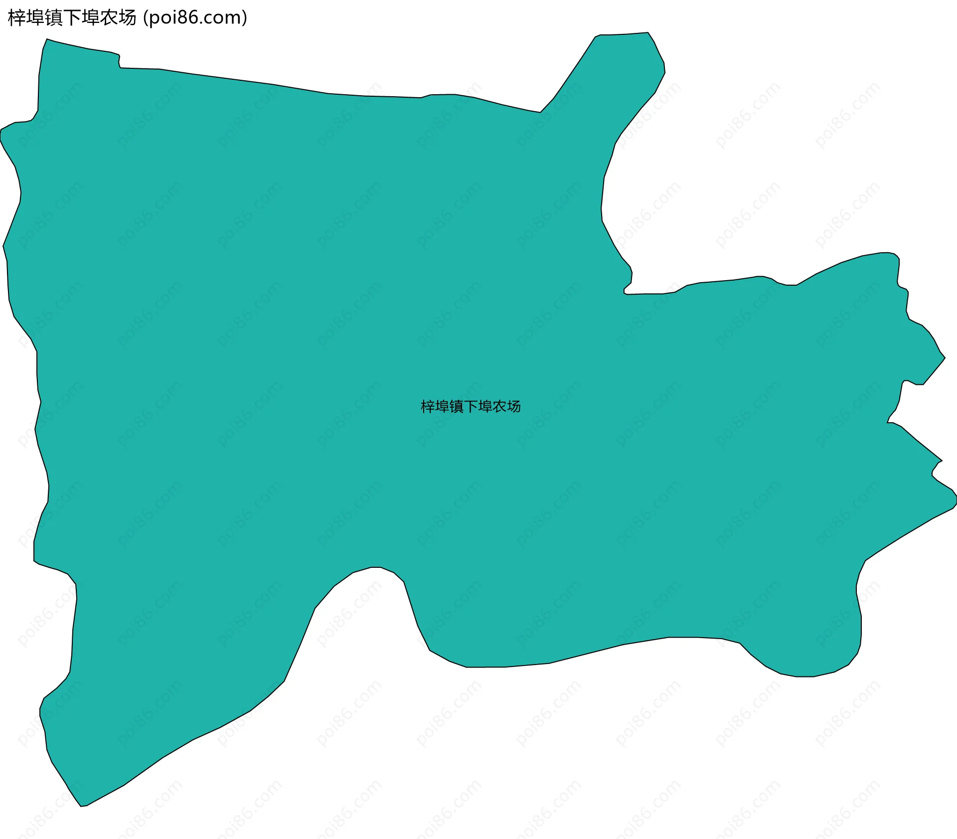 梓埠镇下埠农场边界地图