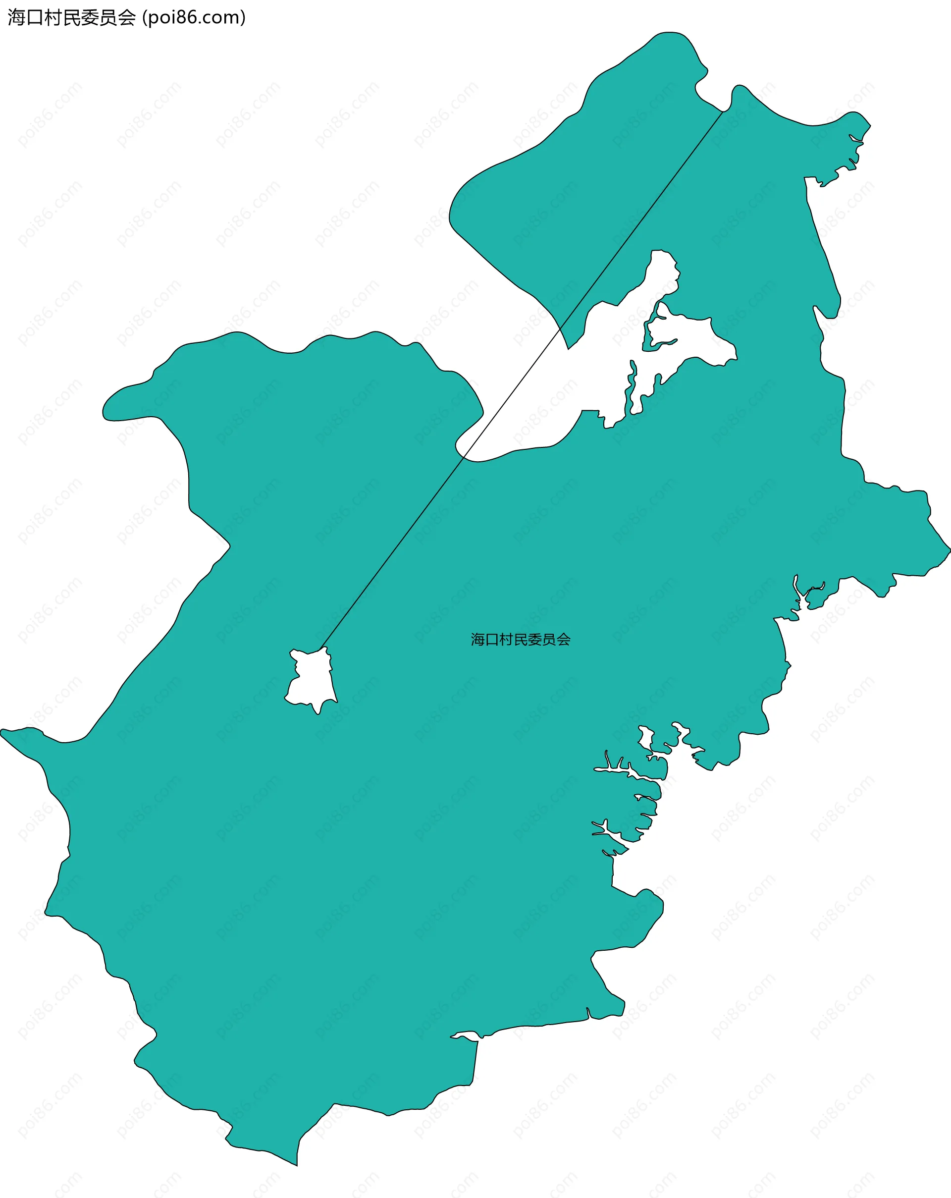 海口村民委员会边界地图