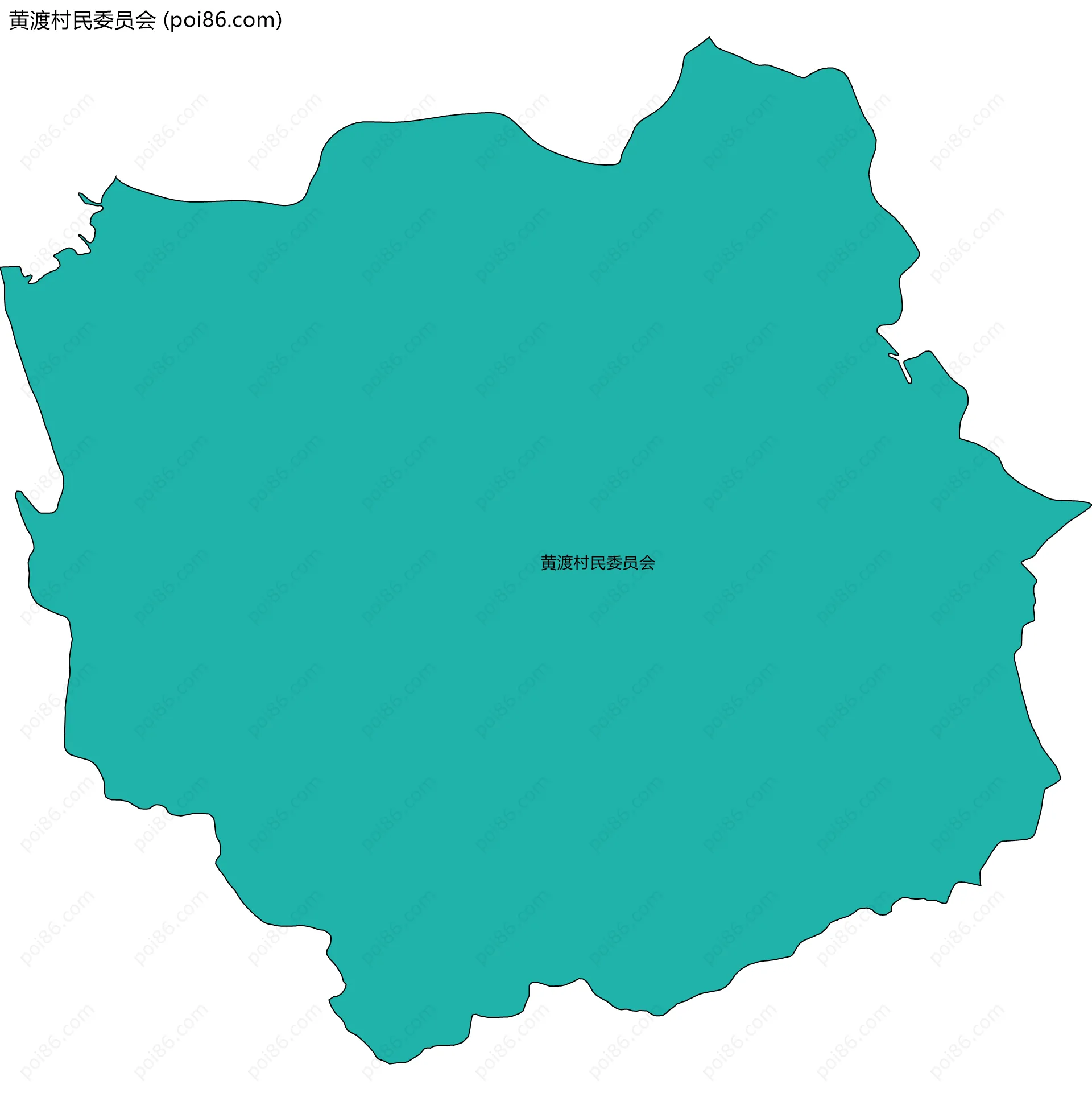 黄渡村民委员会边界地图