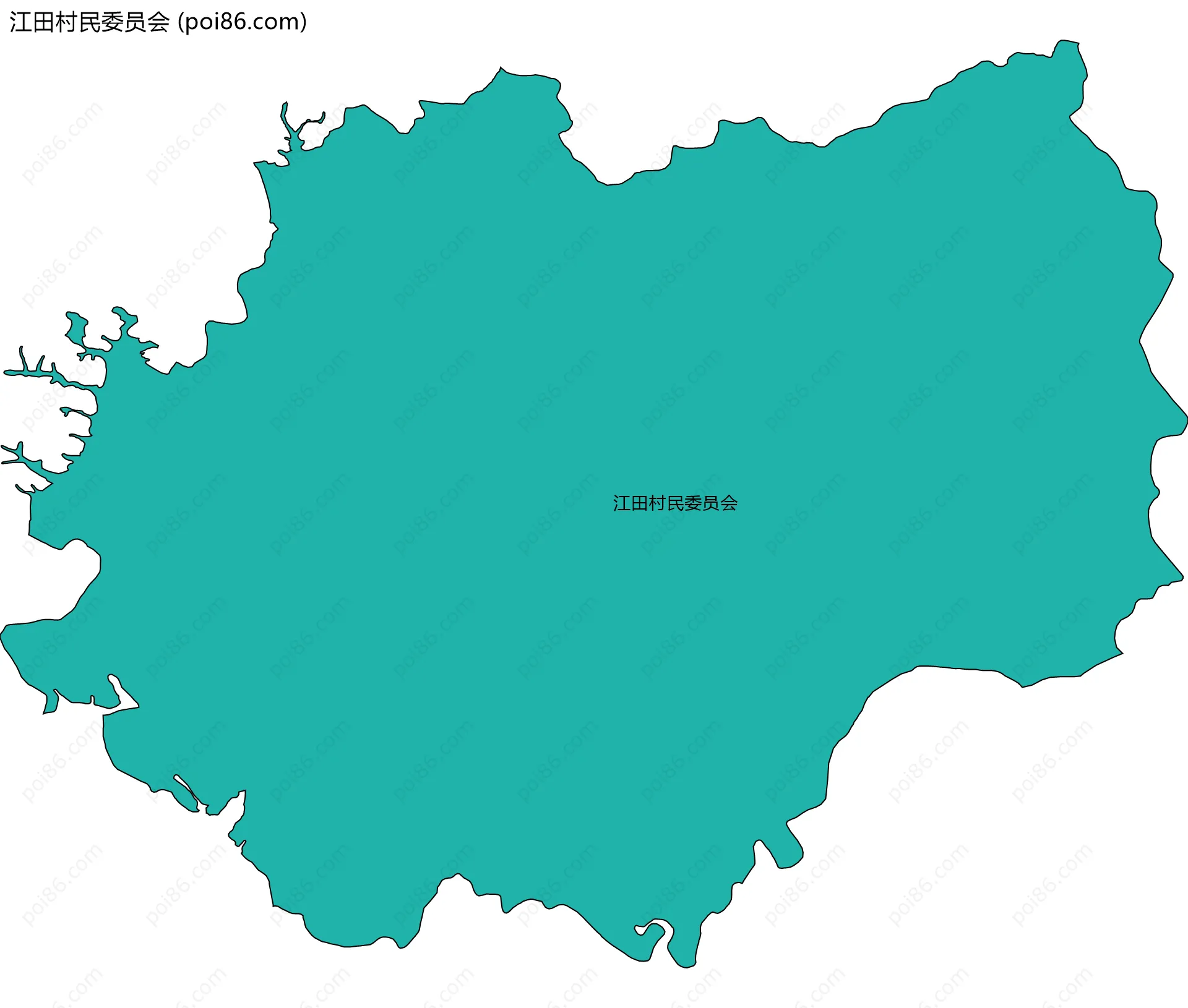 江田村民委员会边界地图