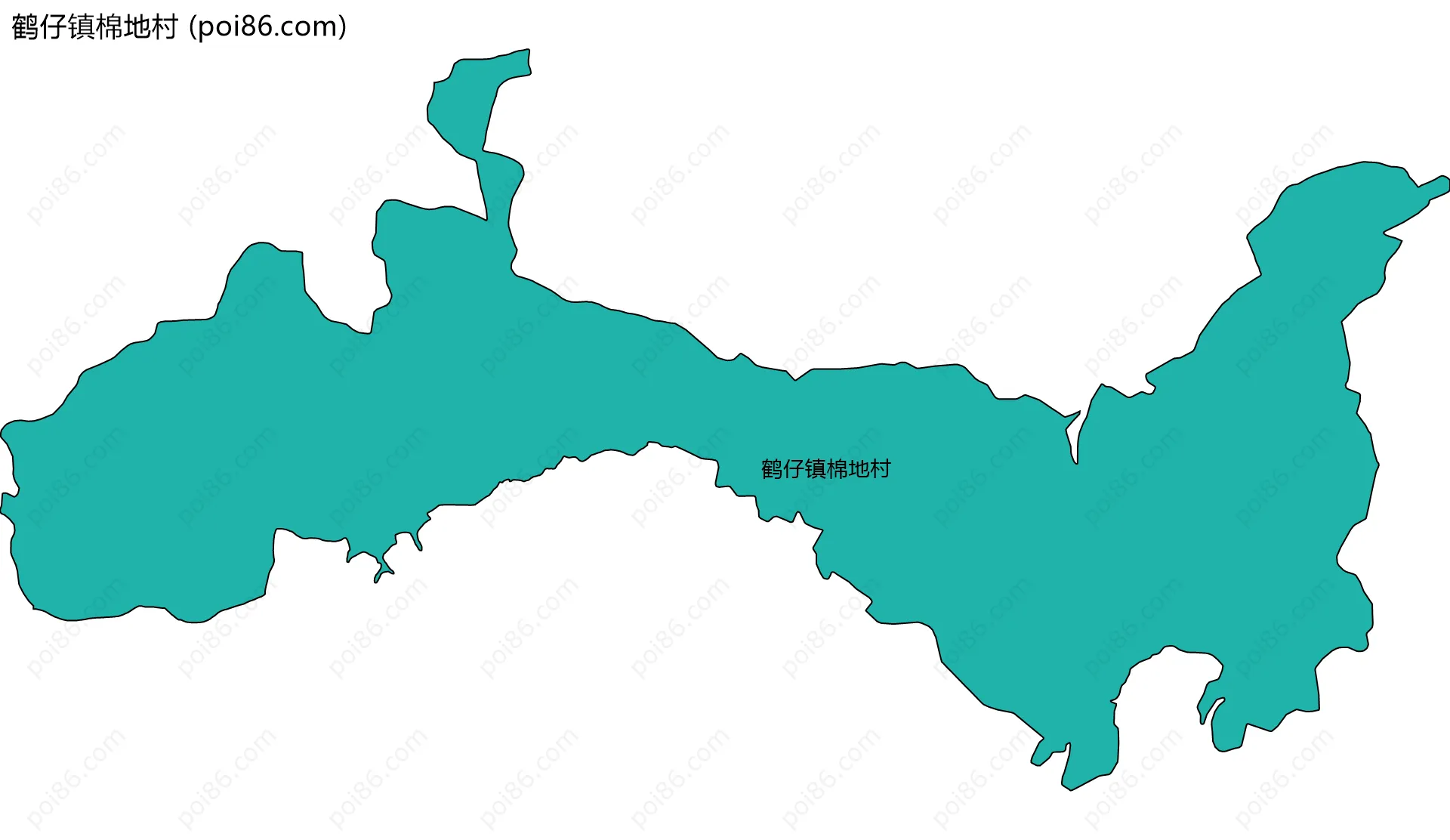 鹤仔镇棉地村边界地图