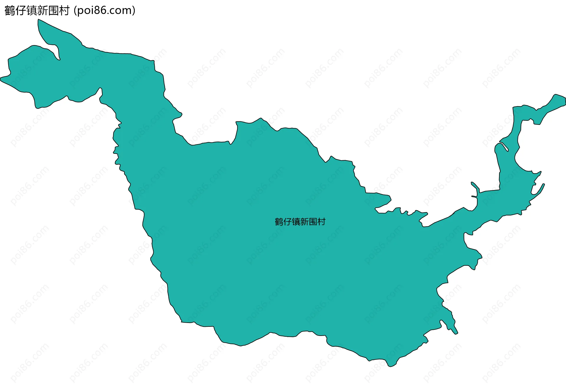 鹤仔镇新围村边界地图