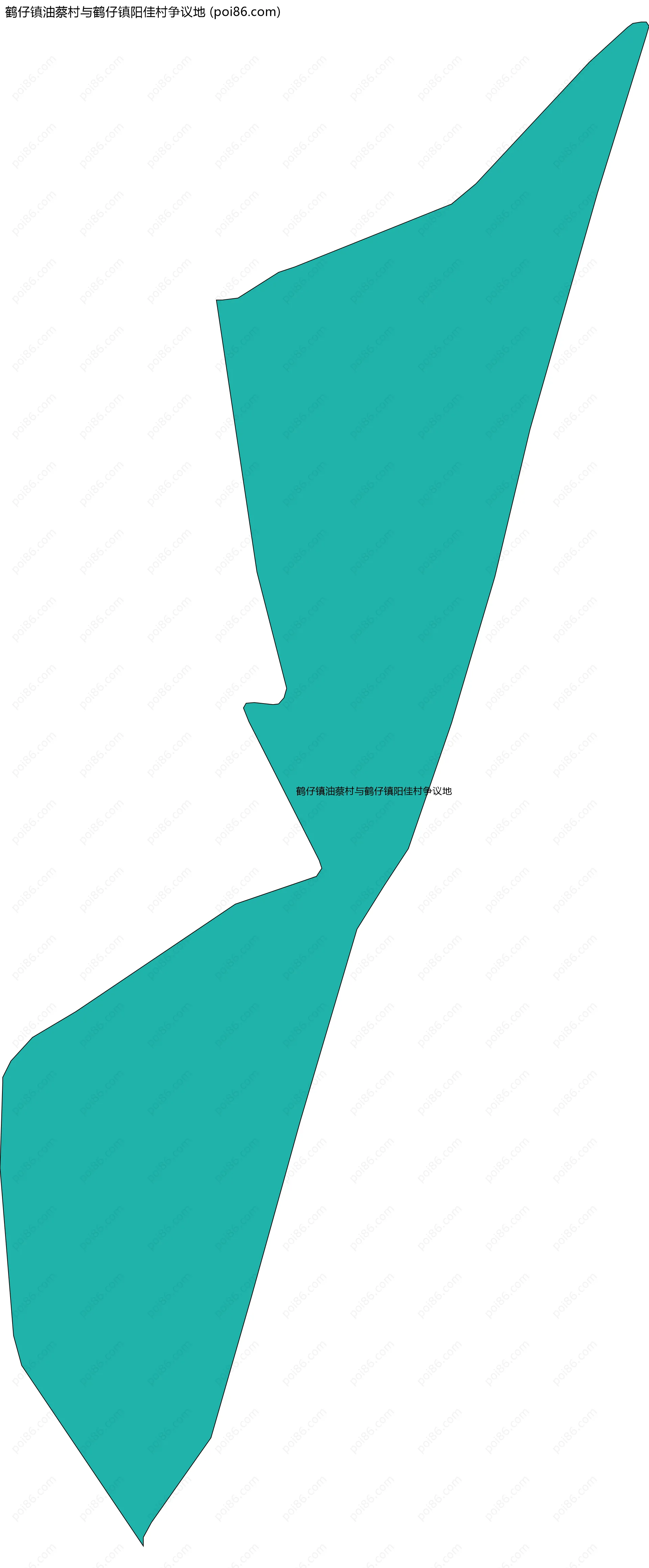 鹤仔镇油蔡村与鹤仔镇阳佳村争议地边界地图