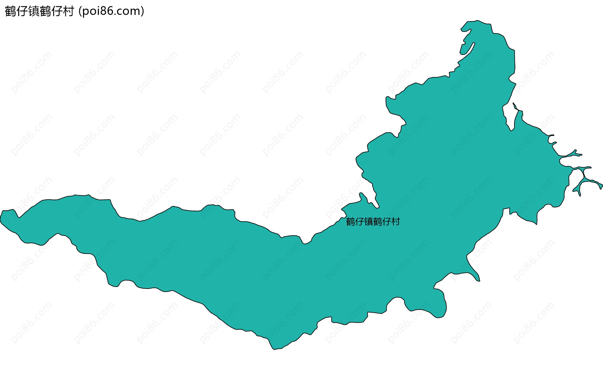 鹤仔镇鹤仔村边界地图