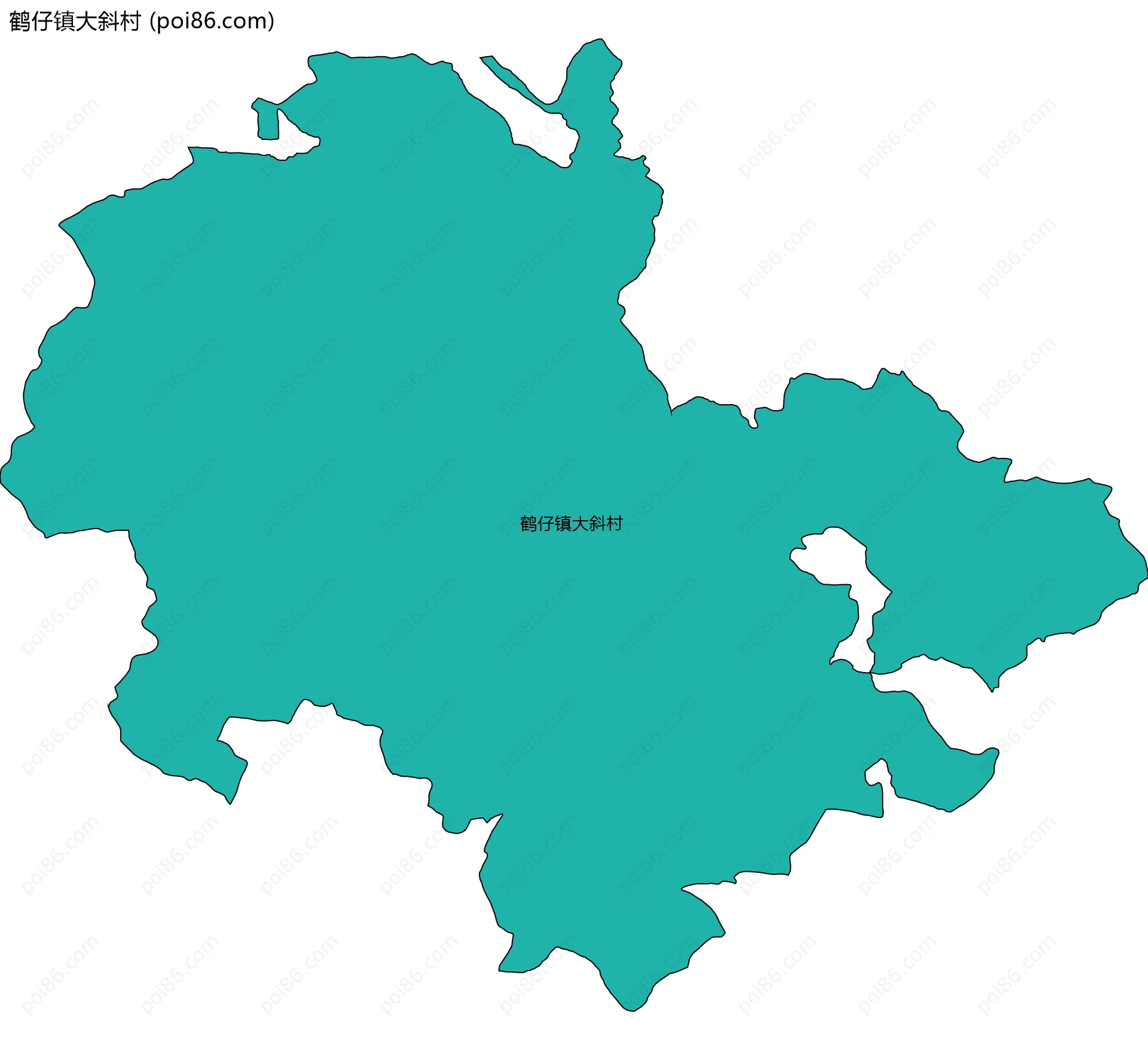 鹤仔镇大斜村边界地图