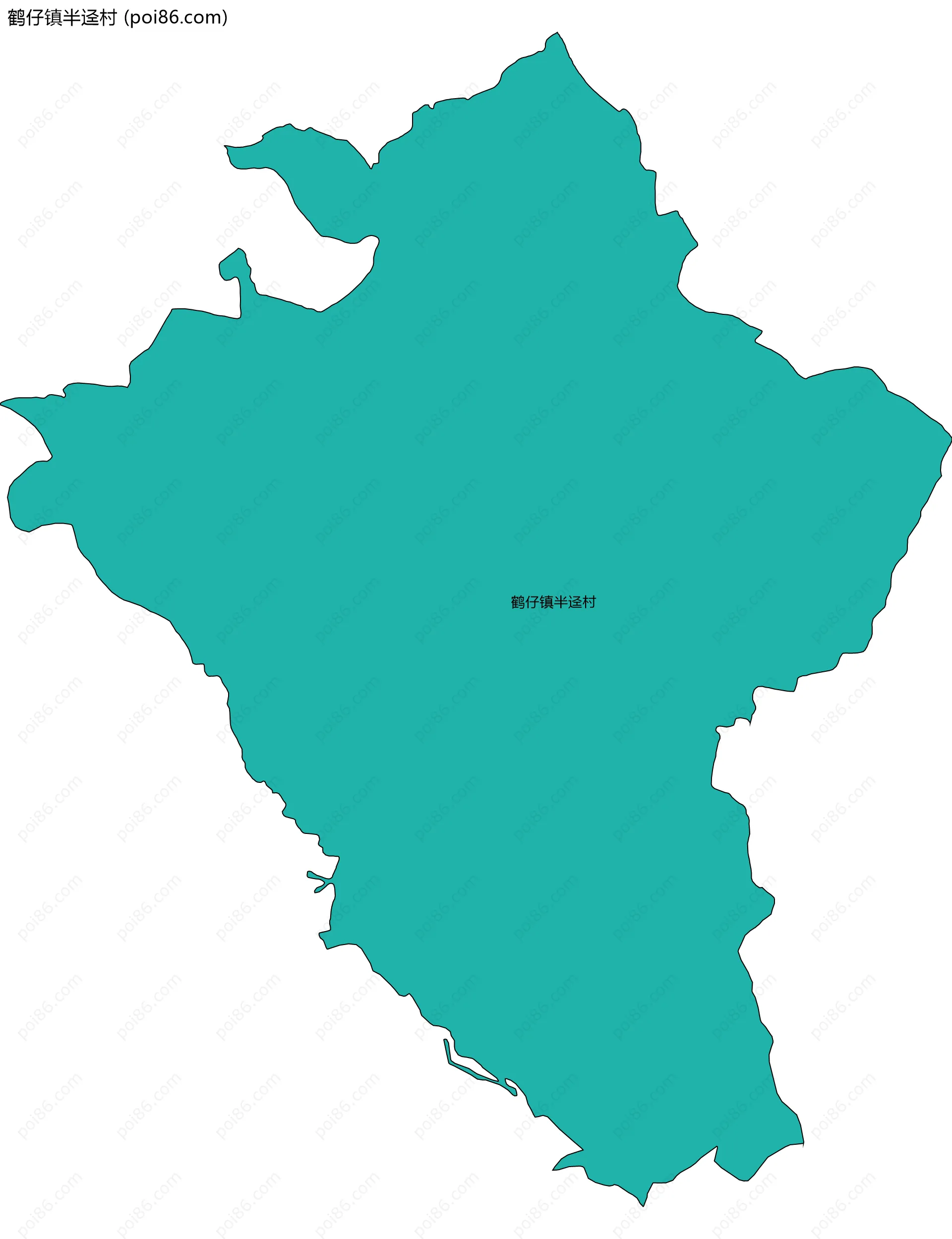 鹤仔镇半迳村边界地图