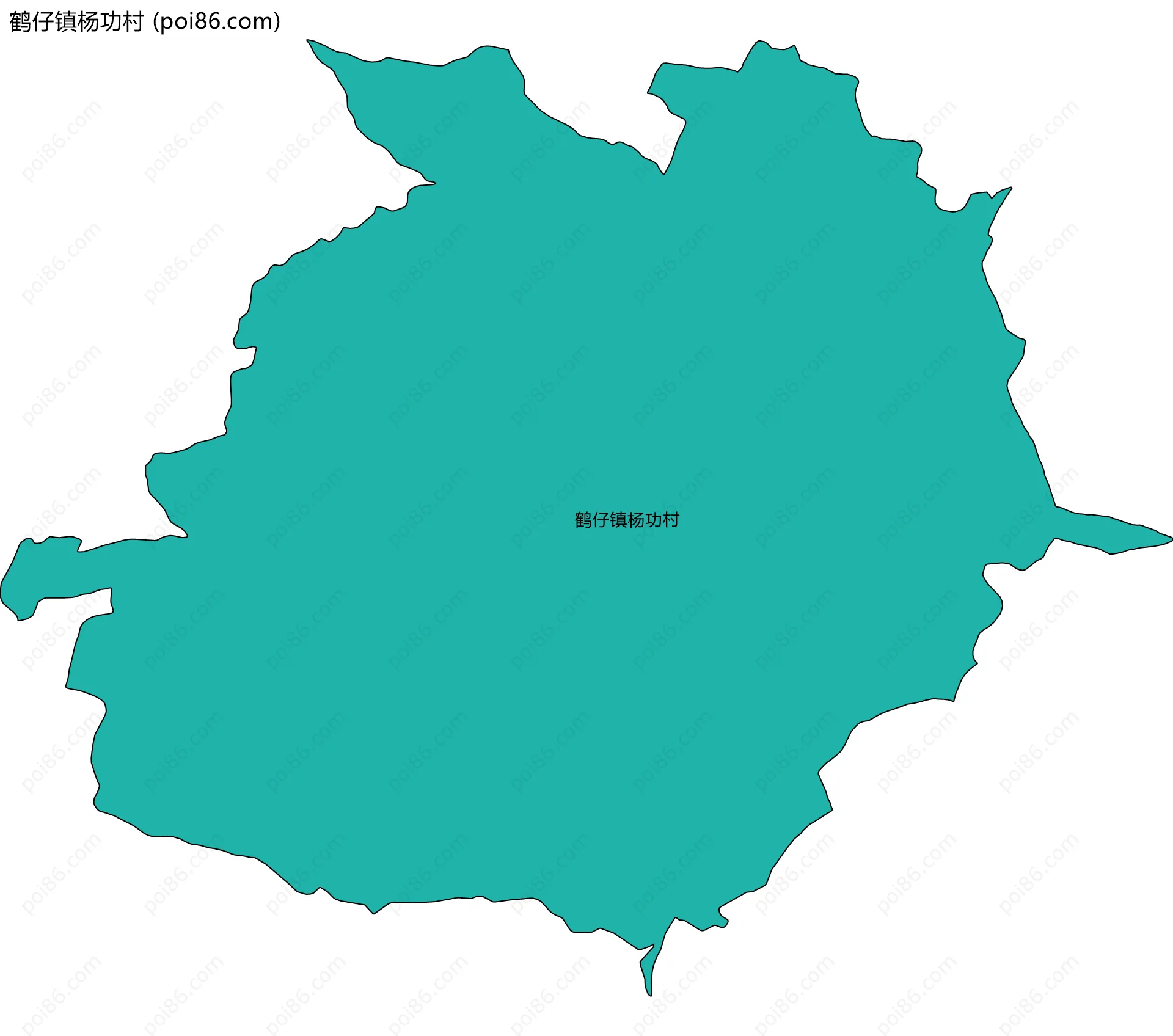 鹤仔镇杨功村边界地图