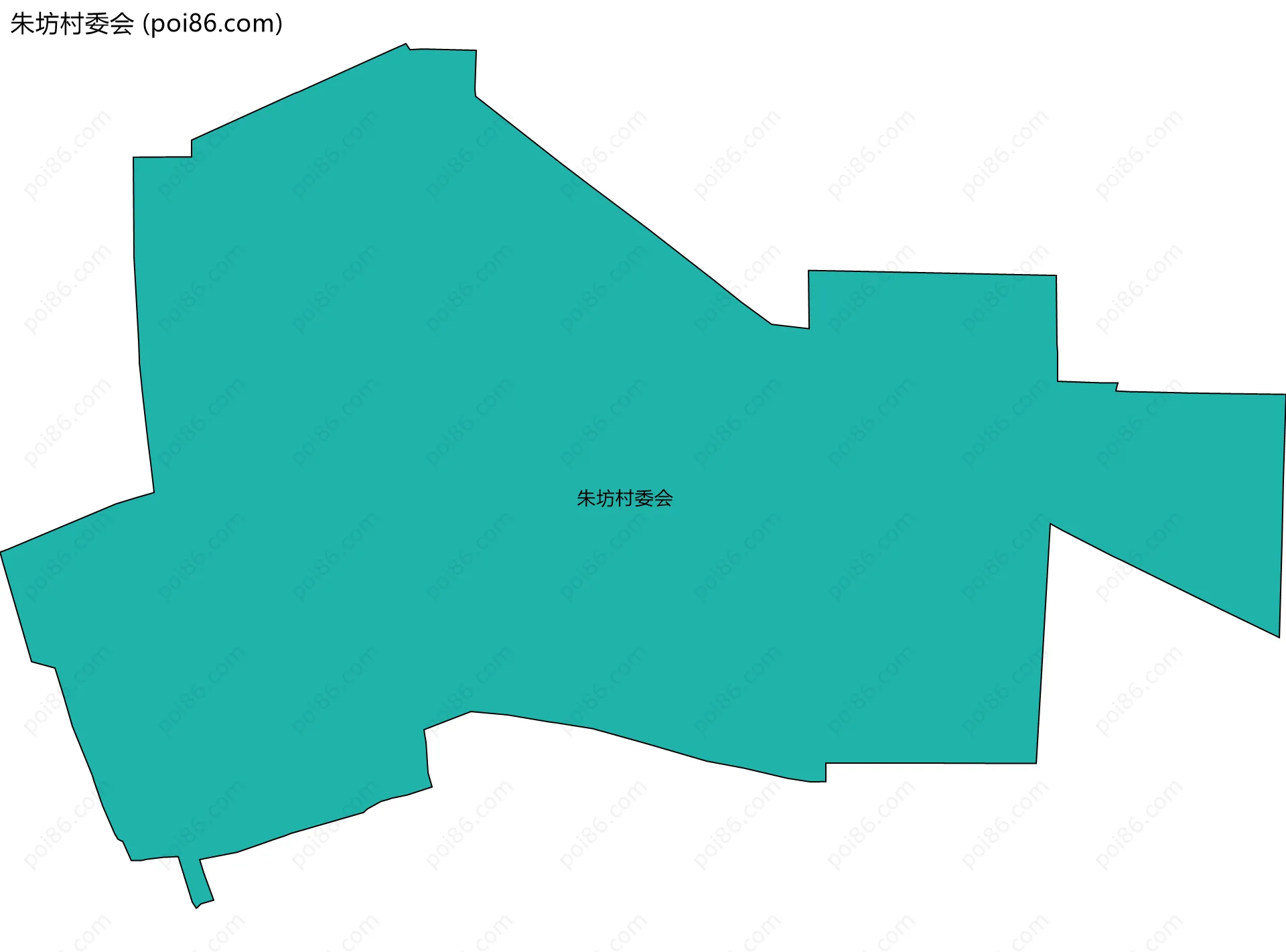 朱坊村委会边界地图