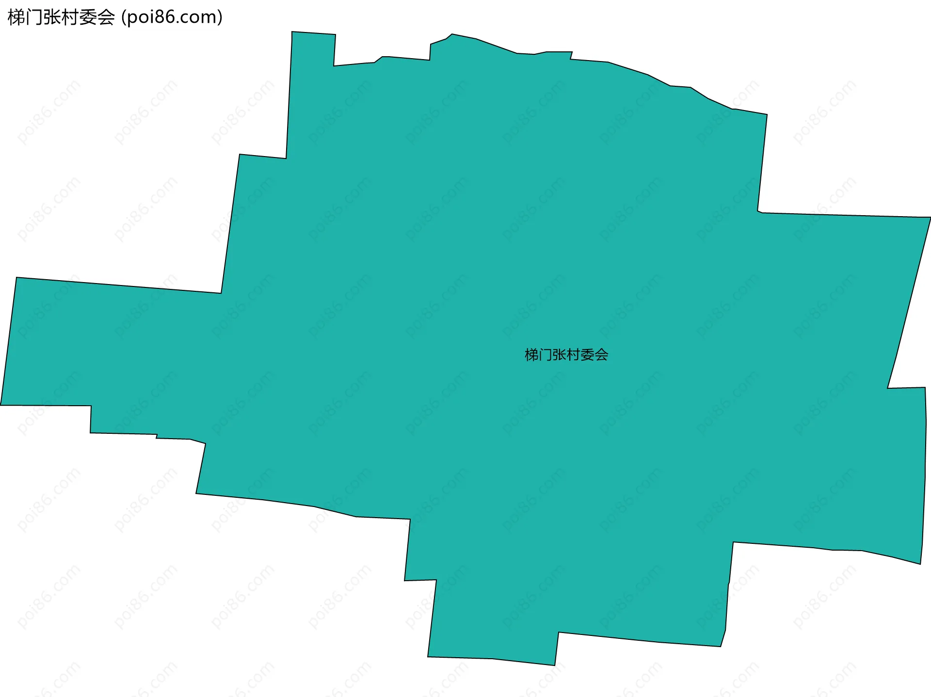 梯门张村委会边界地图