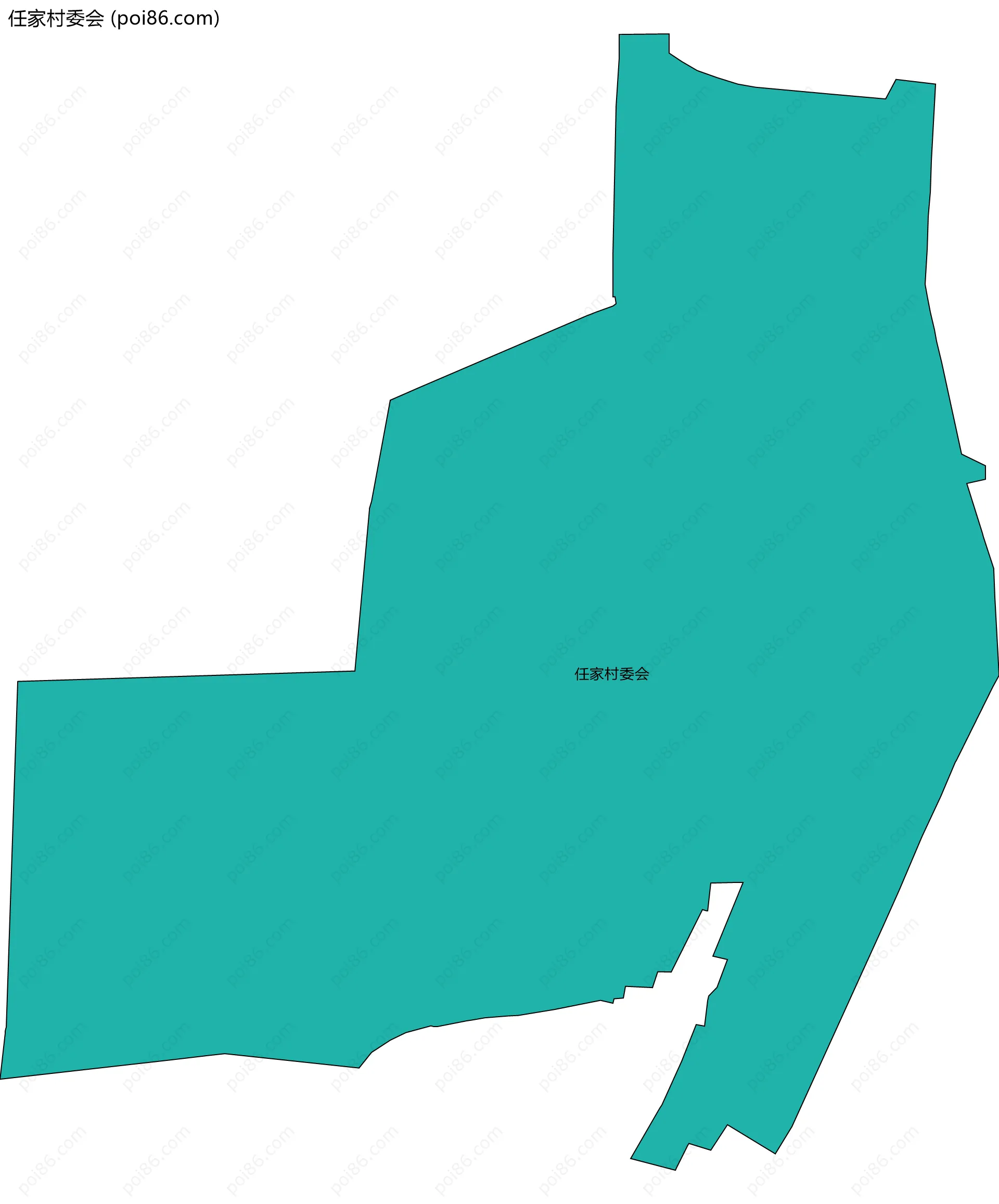 任家村委会边界地图