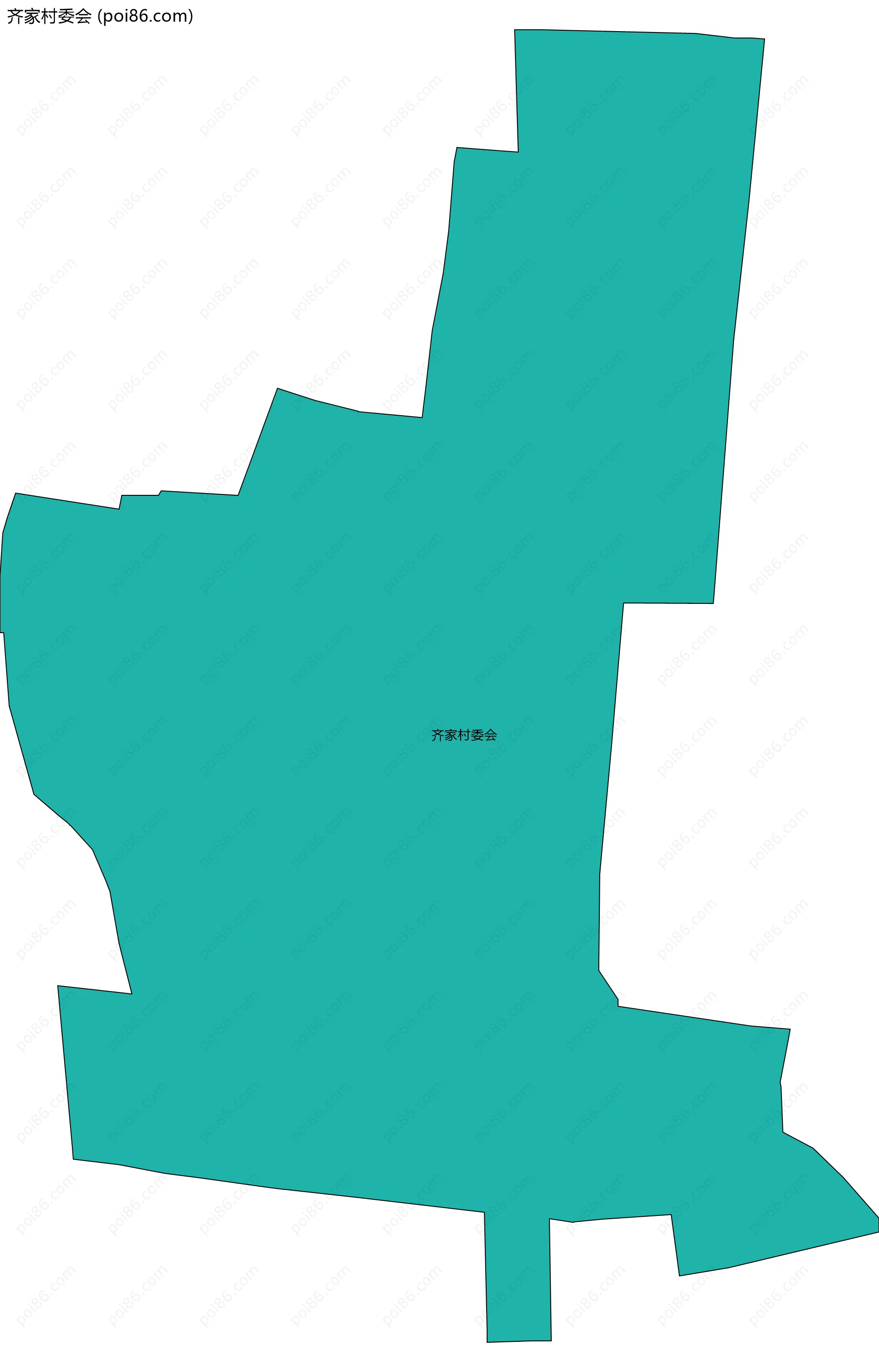 齐家村委会边界地图