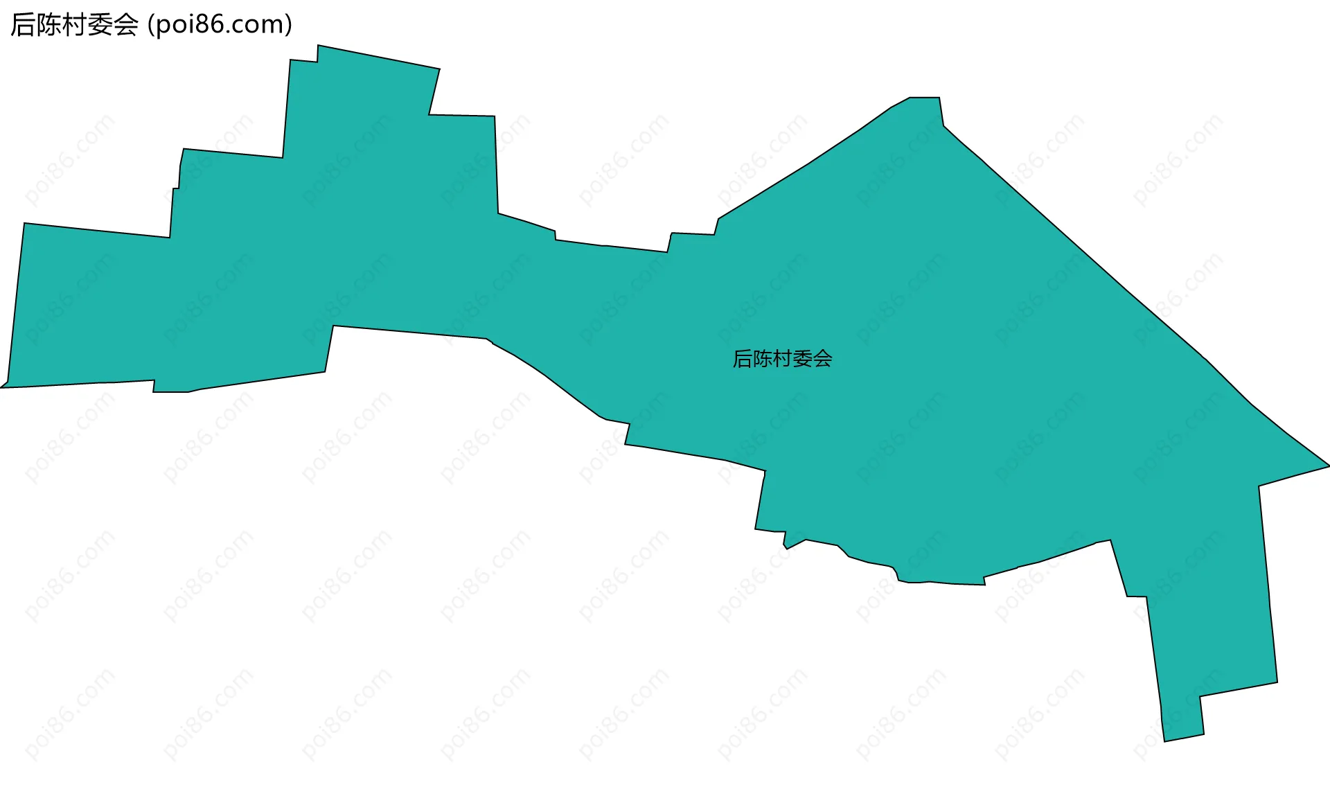 后陈村委会边界地图