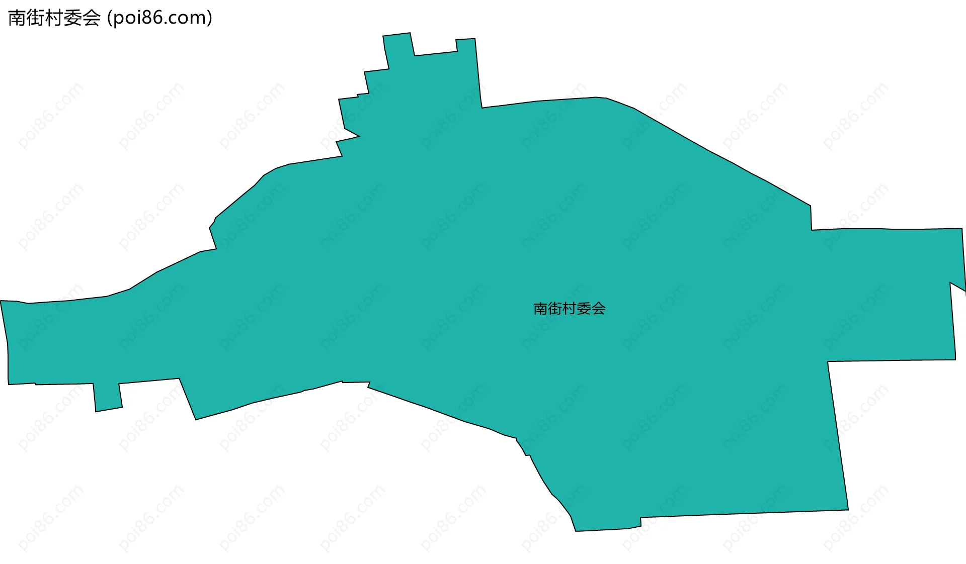 南街村委会边界地图